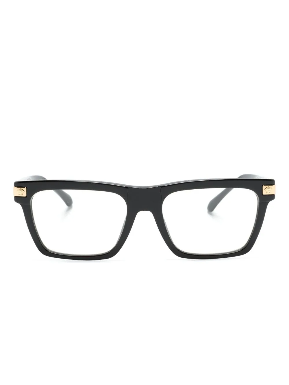Logo-Plaque Rectangle-Frame Glasses by Versace Eyewear