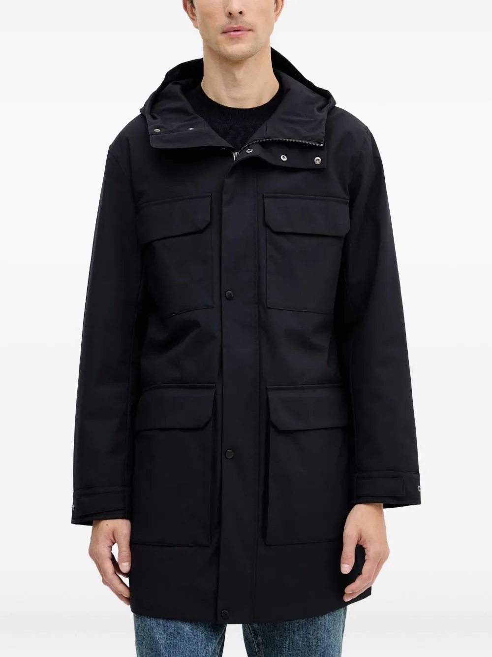 Hooded-Pocketed Coat