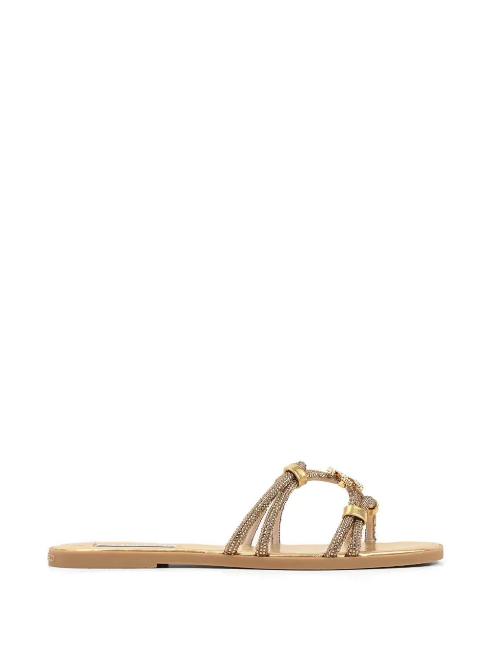 Crystal-Embellished Logo-Plaque Sandals by Karl Lagerfeld