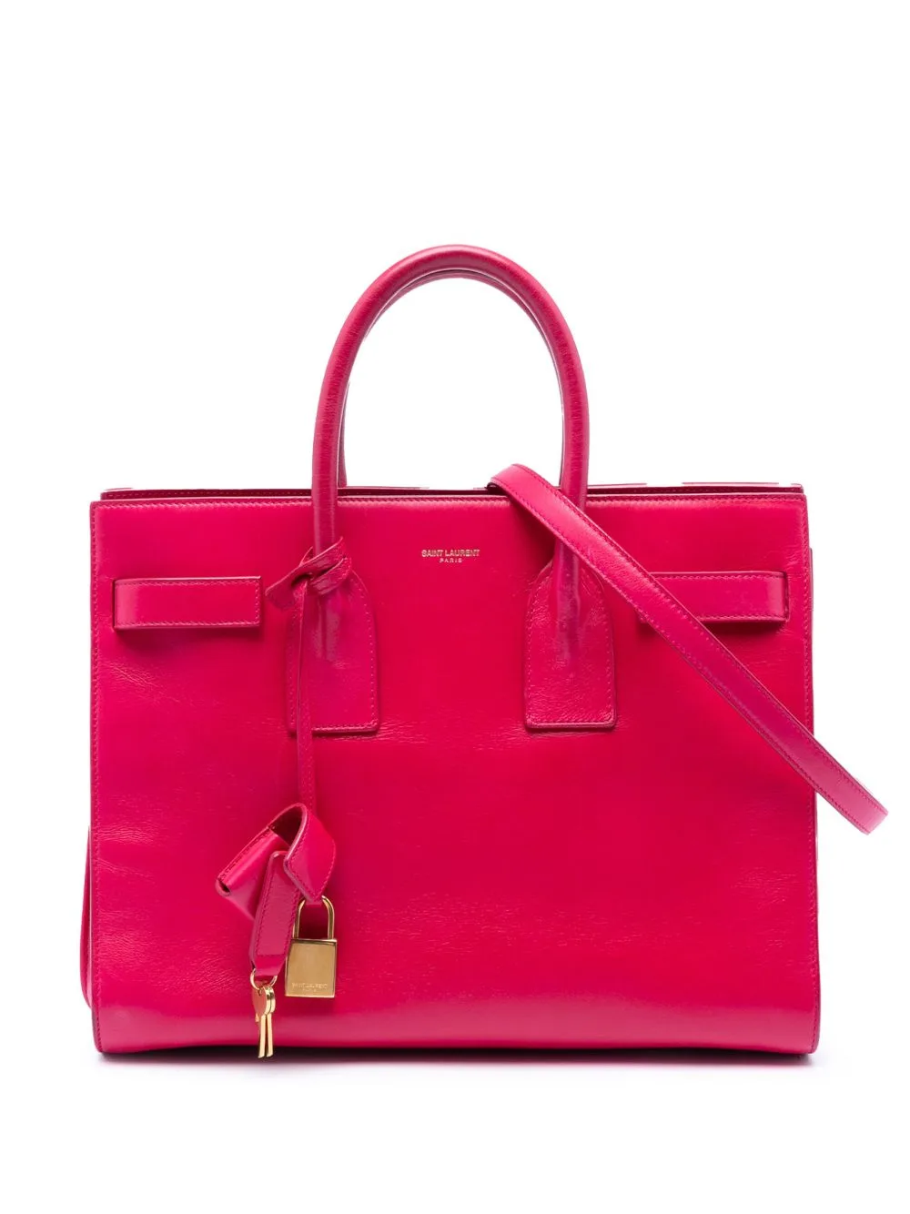 2013-2026 Small Leather Sac De Jour Satchel by Saint Laurent Pre-Owned