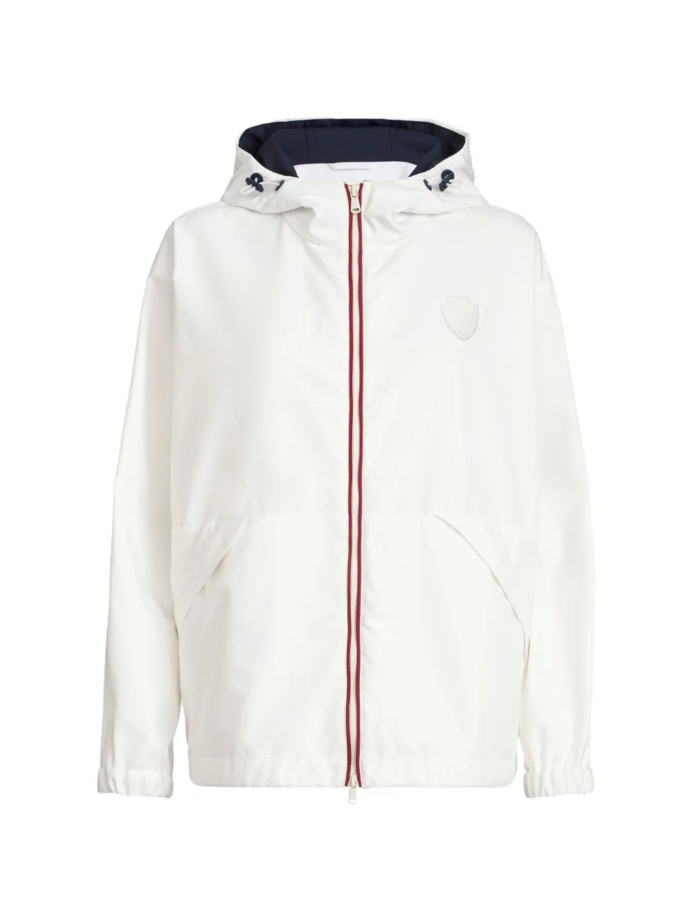 Nylon Hooded Outerwear Jacket with Logo
