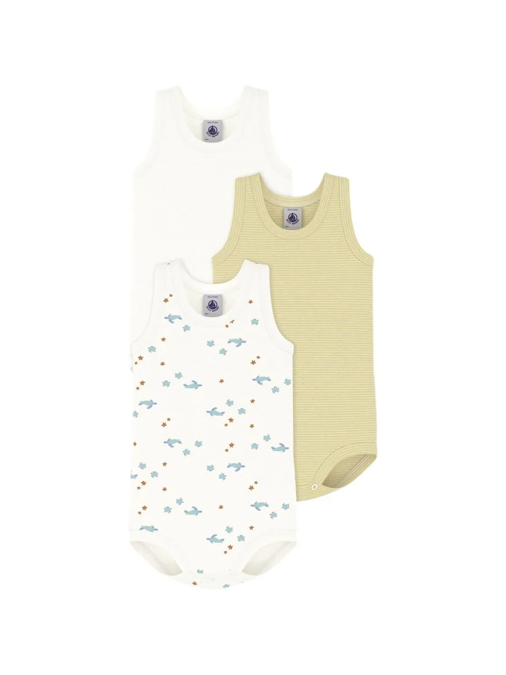 Sleeveless Body Set (set of Three) by Petit Bateau
