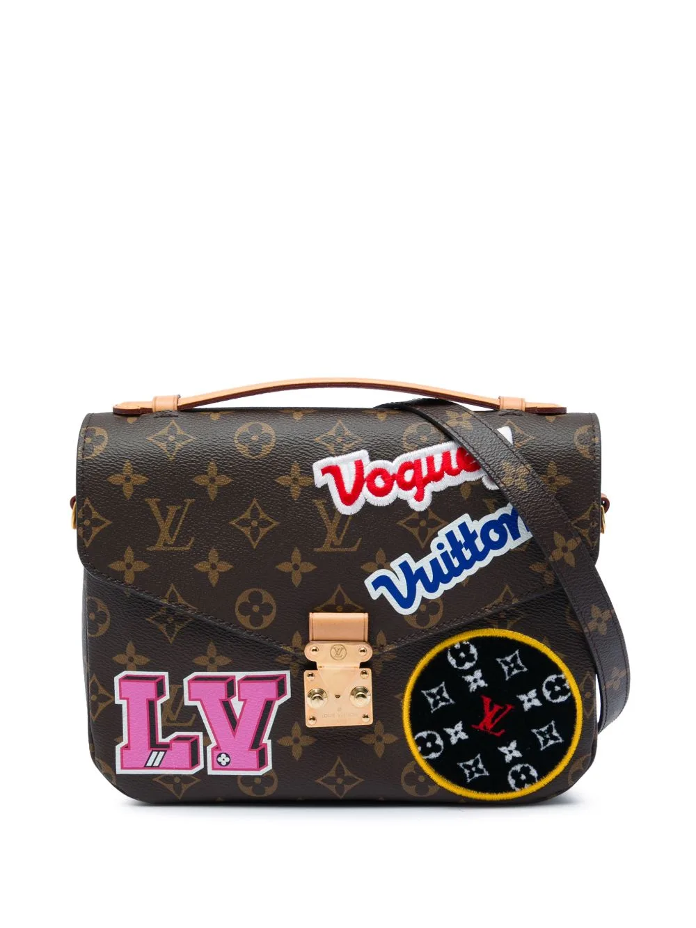 2018 Monogram Patches Pochette Metis Satchel by Louis Vuitton Pre-Owned