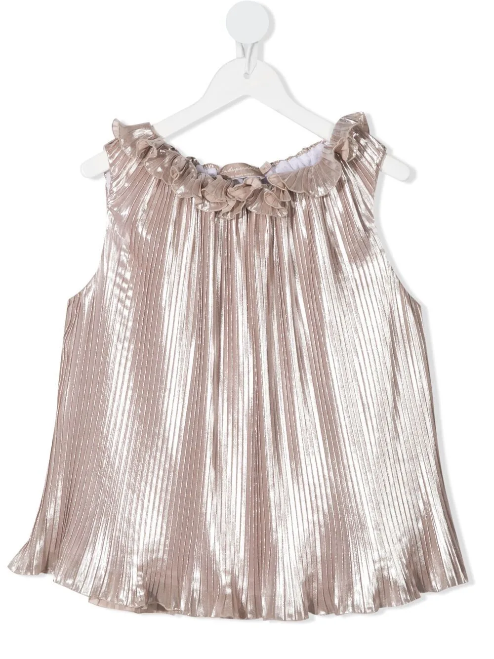 Luce Metallic Pleated Blouse by La Stupenderia