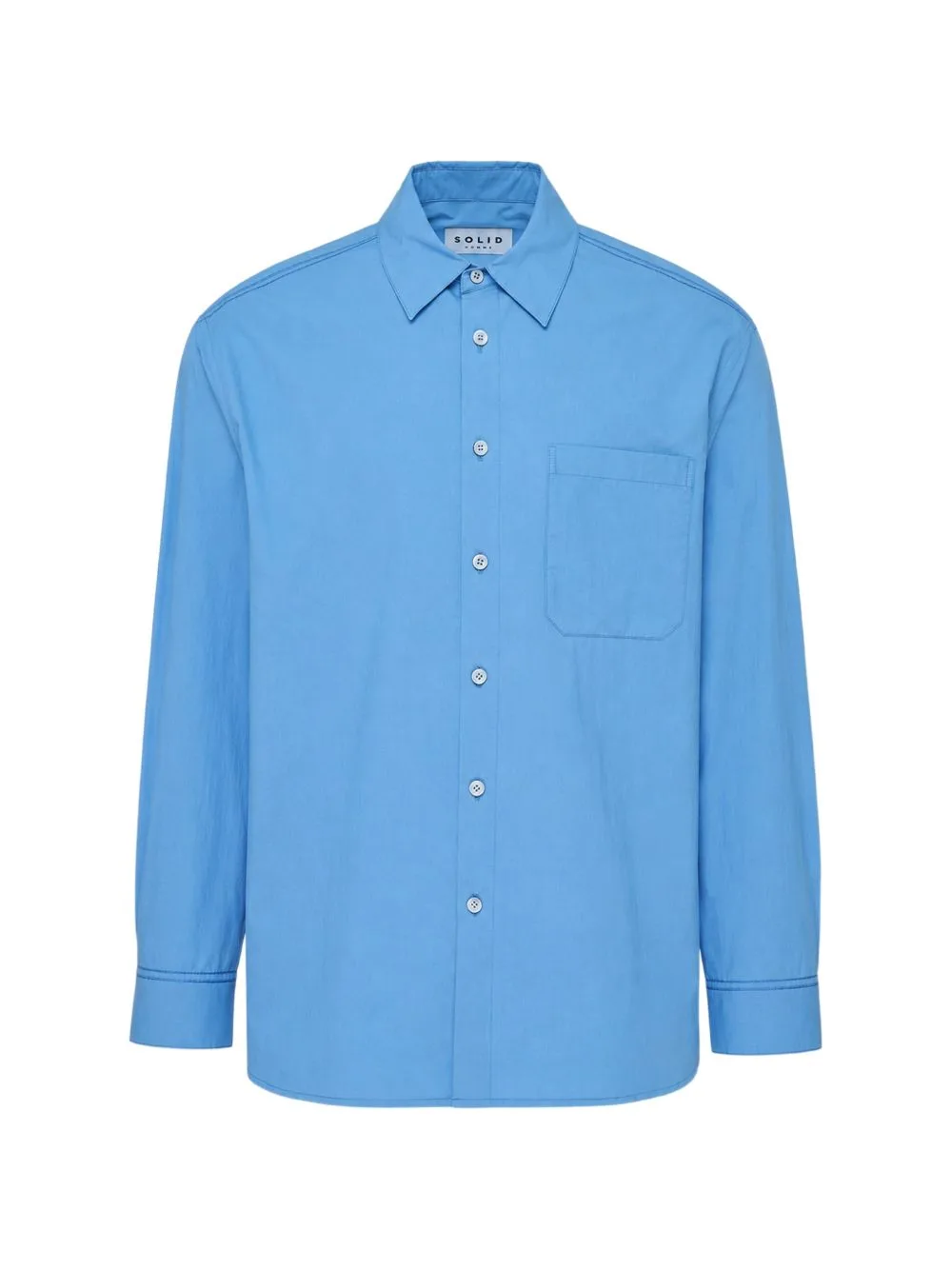 Chest-Pocket Button-Up Shirt by SOLID HOMME