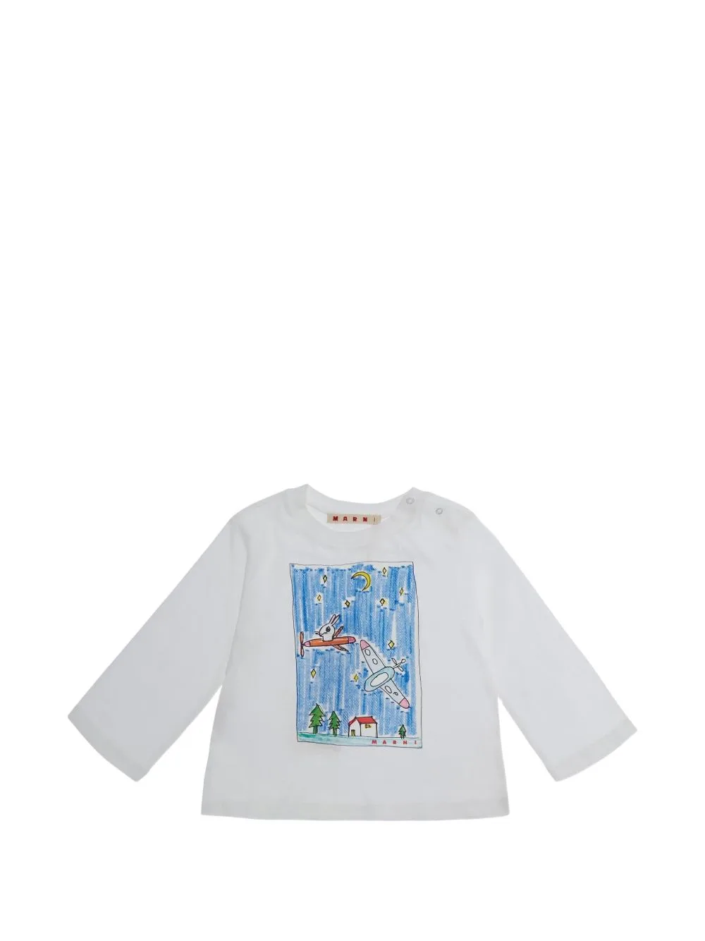 Graphic-Print Long-Sleeve T-Shirt by Marni Kids