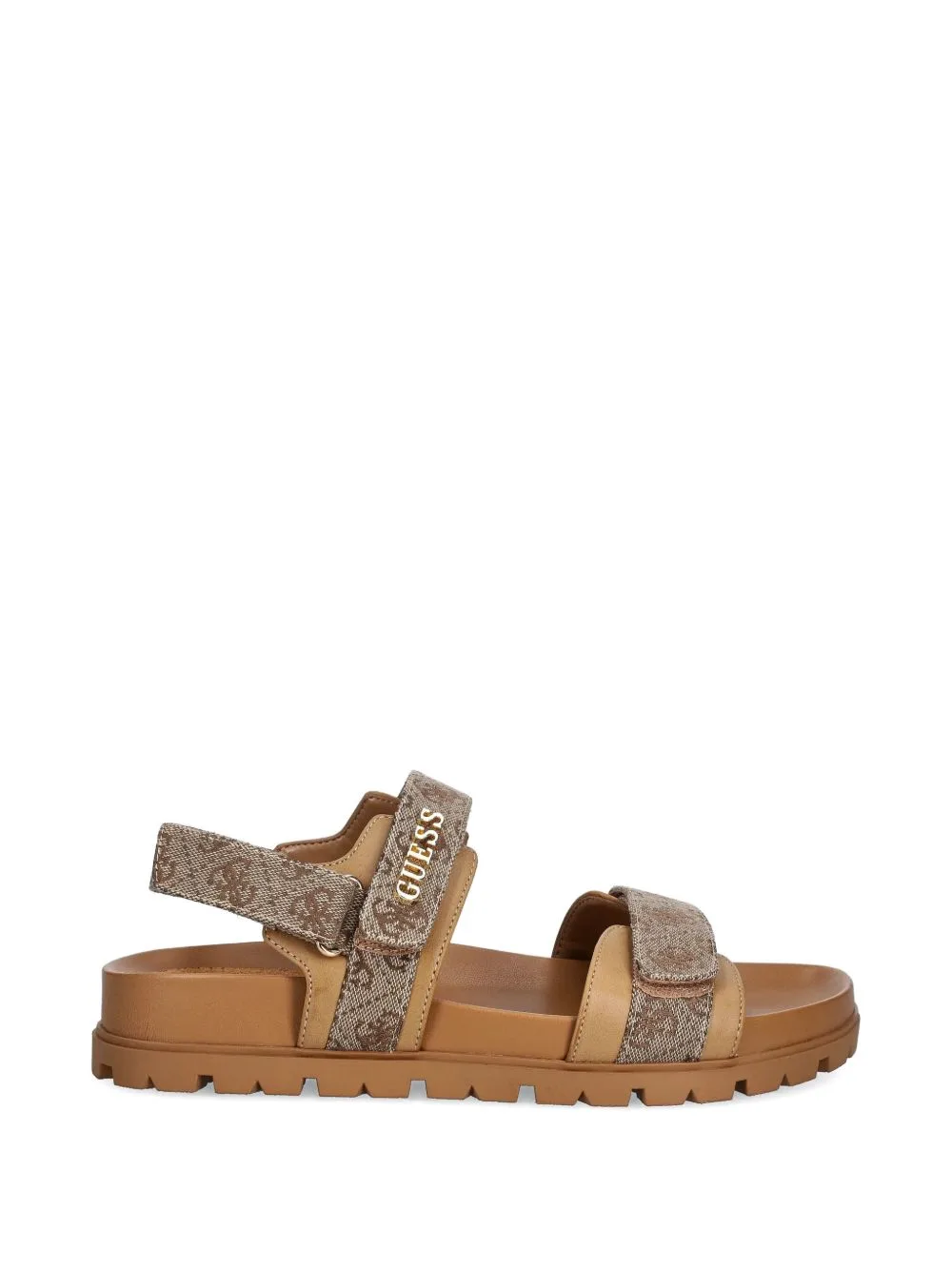 Floriz2 Monogram-Strap Sandals by GUESS USA