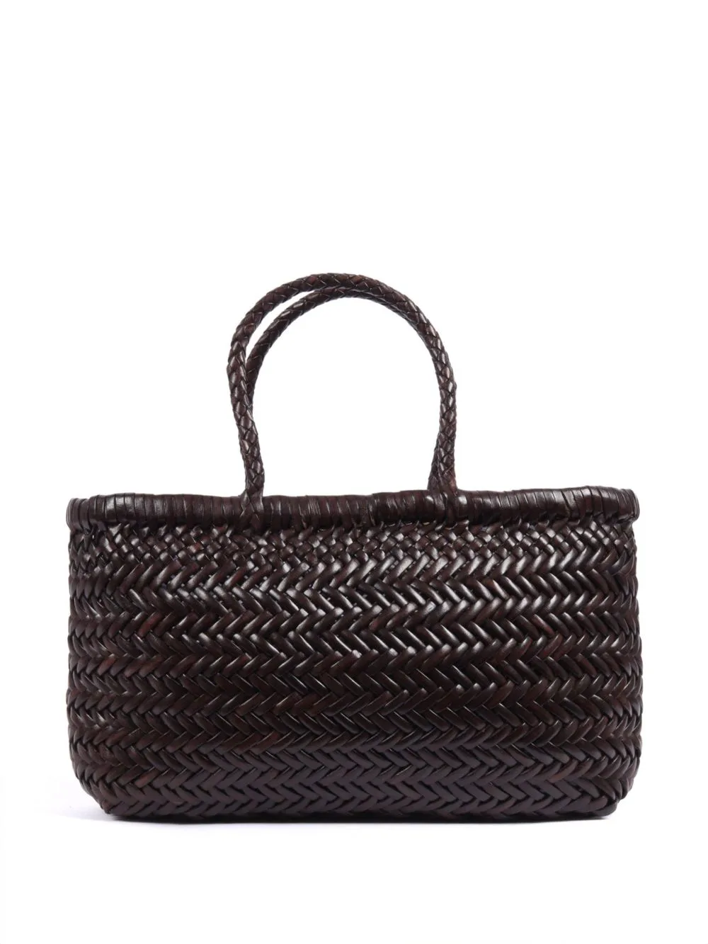 Herringbone-Weave Leather Tote Bag by DRAGON DIFFUSION