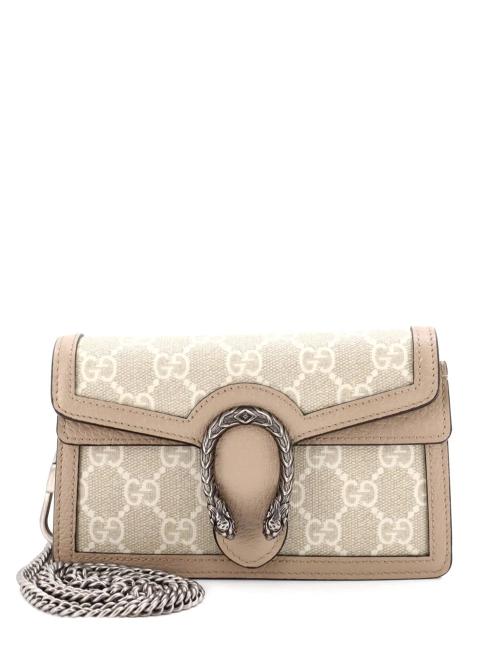 Dionysus Bag GG Coated Canvas with Leather Super Mini Crossbody Bag by Gucci Pre-Owned