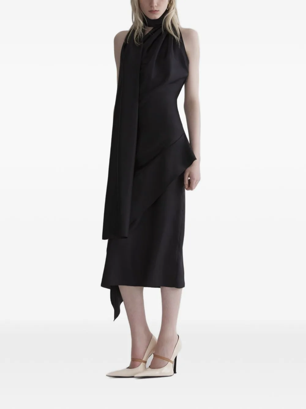 Midi Fluid Scarf Dress by Mugler