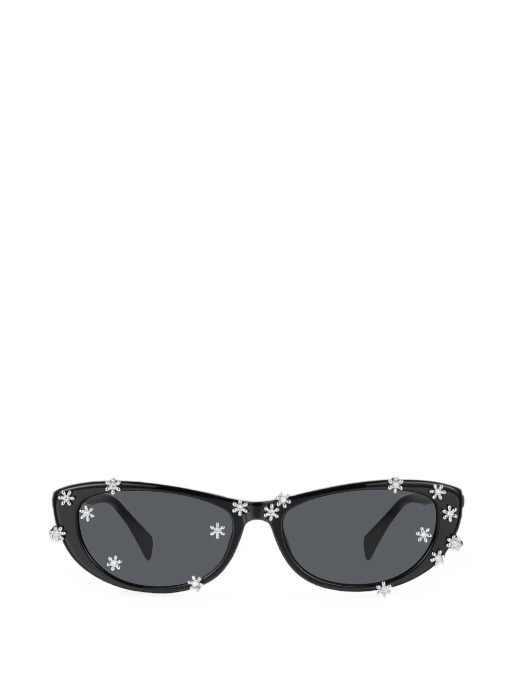 Flower-Embellished Cat-Eye Sunglasses by YVMIN