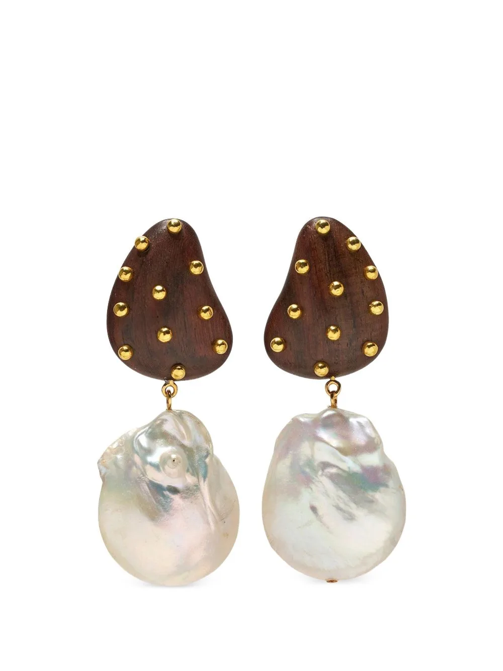 Orbit Pearl Earrings by Lizzie Fortunato