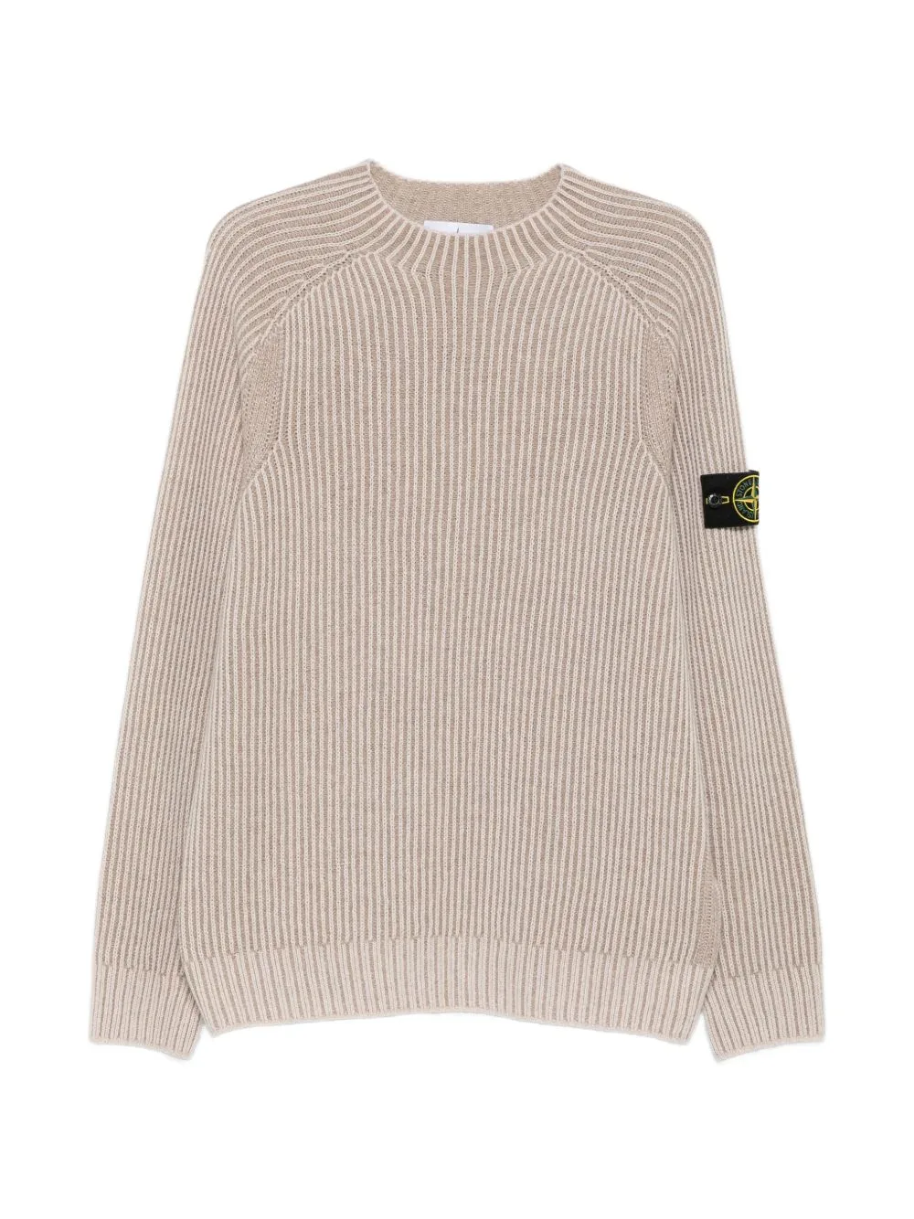 Ribbed-Knit Logo-Patch Sweater by Stone Island