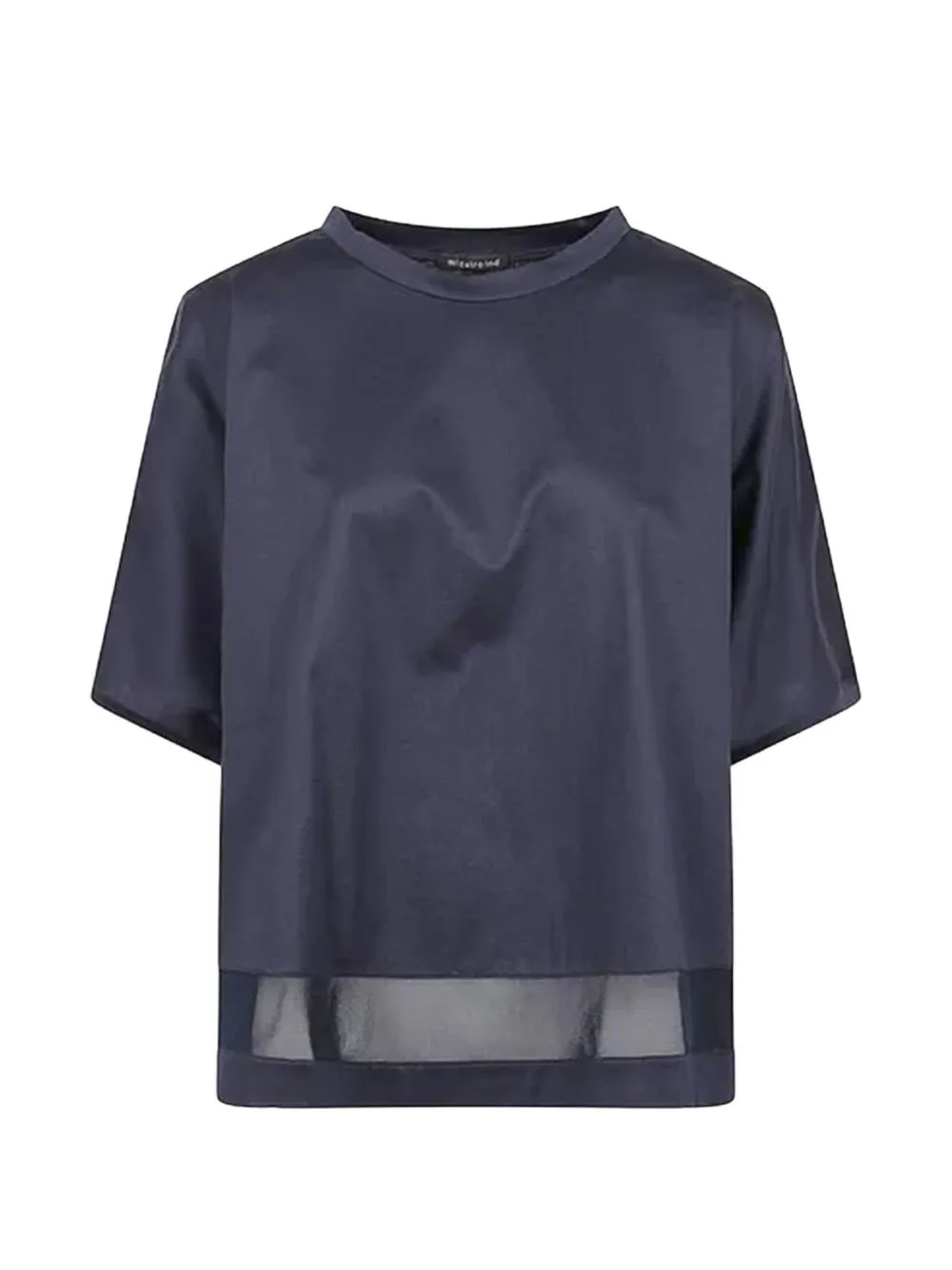Mesh-Panel Wide T-Shirt by mizuiro ind