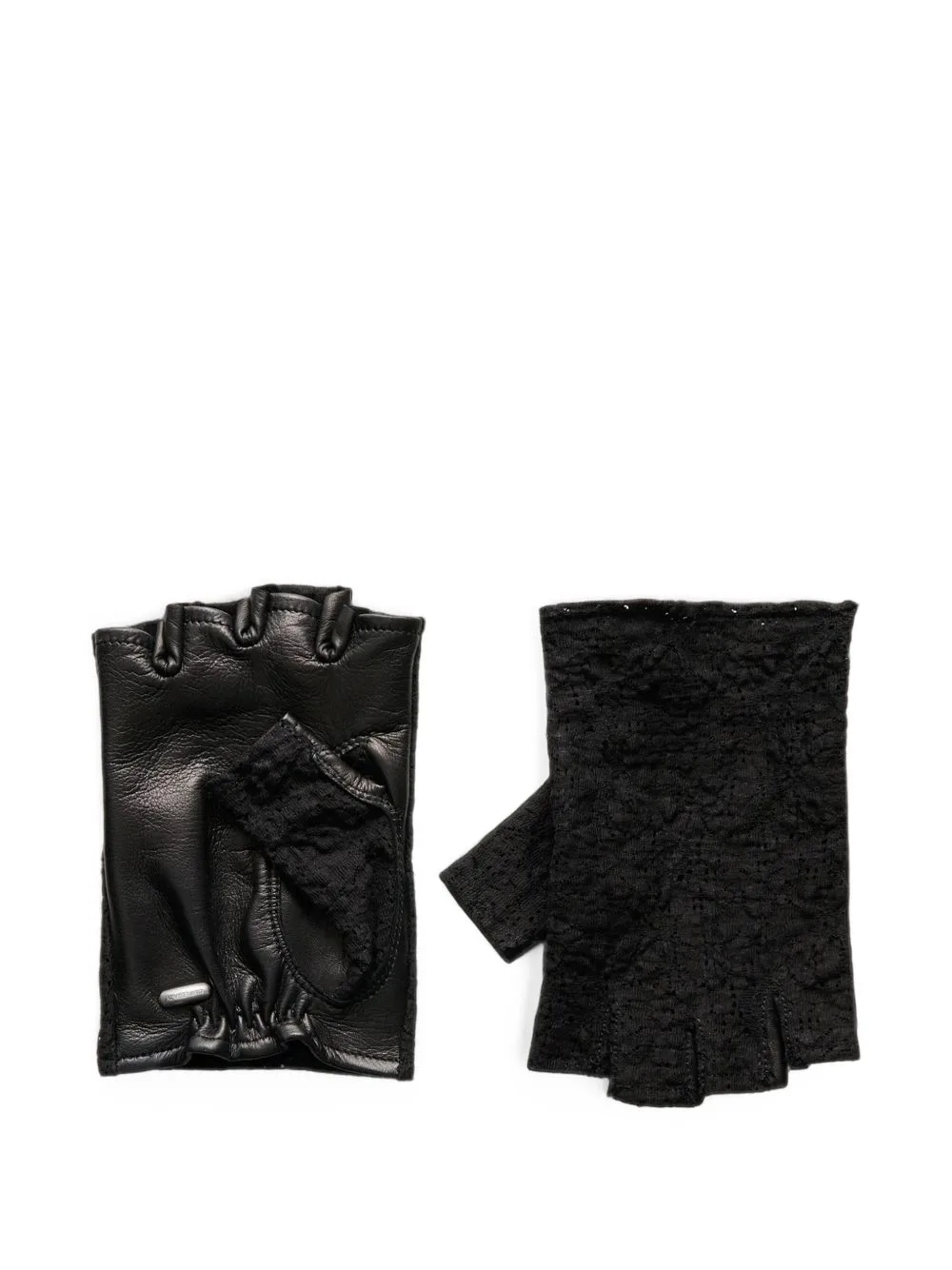 Lace-Panelled Leather Gloves by OUR LEGACY