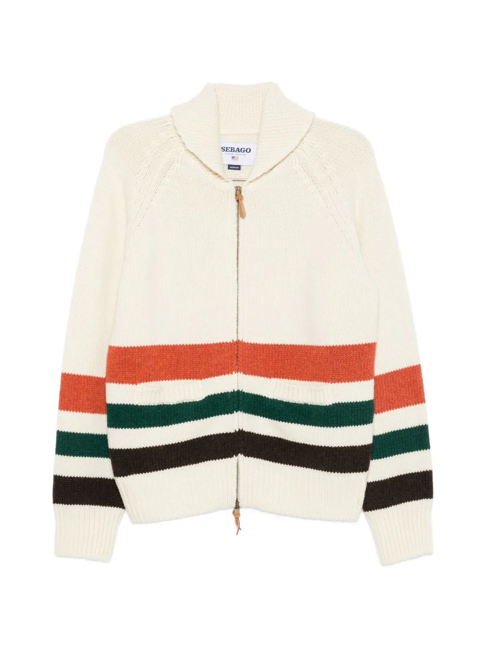 Dyer Bay Striped Zip-Up Cardigan by Sebago