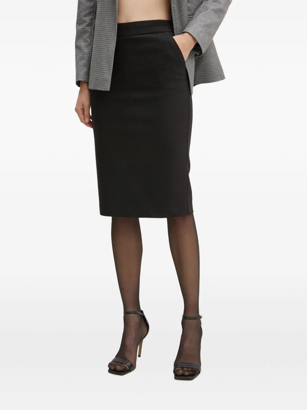 Jrose.f High-Waisted Pencil Midi Skirt by Morgan