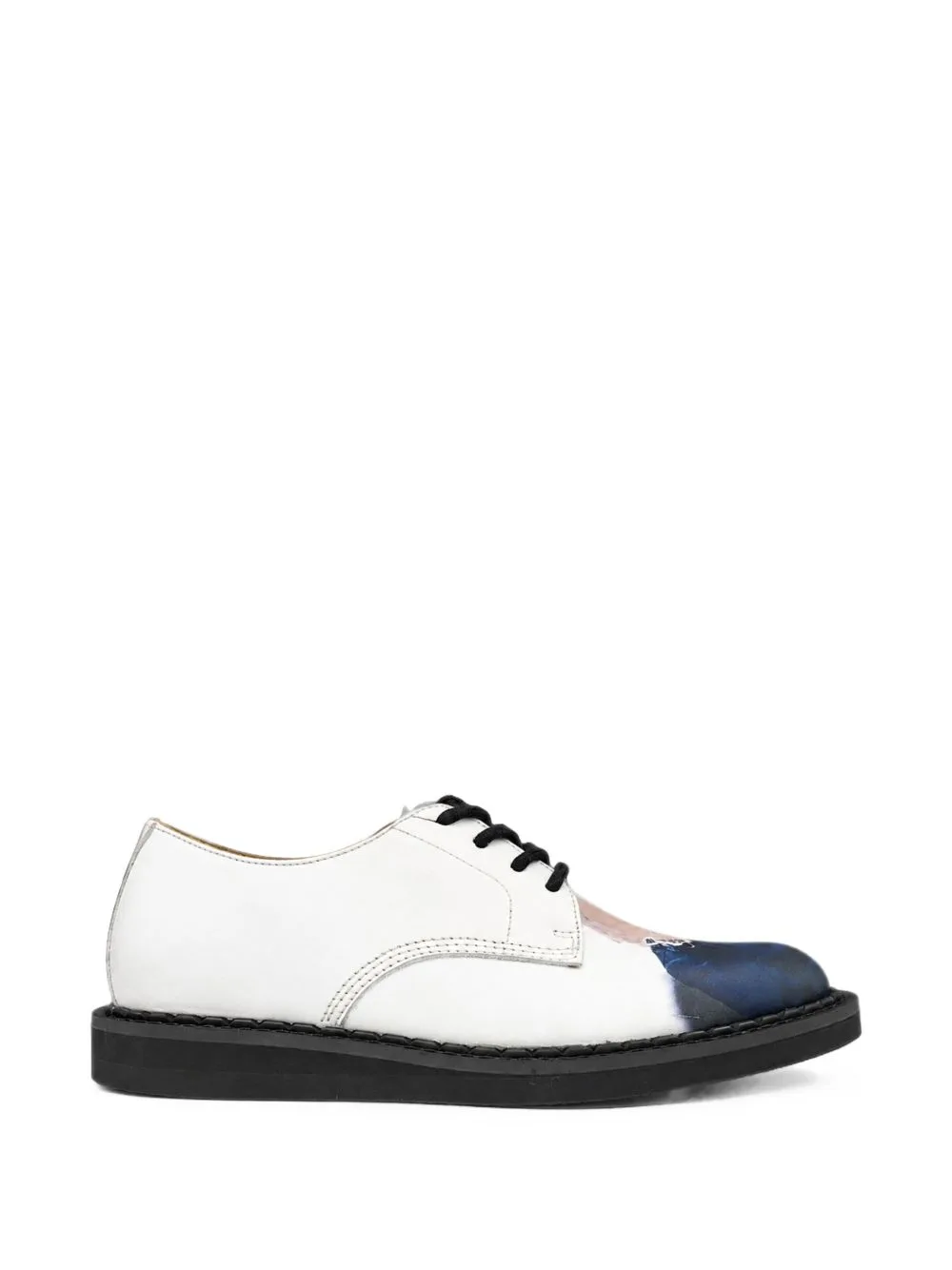 Graphic-Print Leather Derby Shoes by Undercover