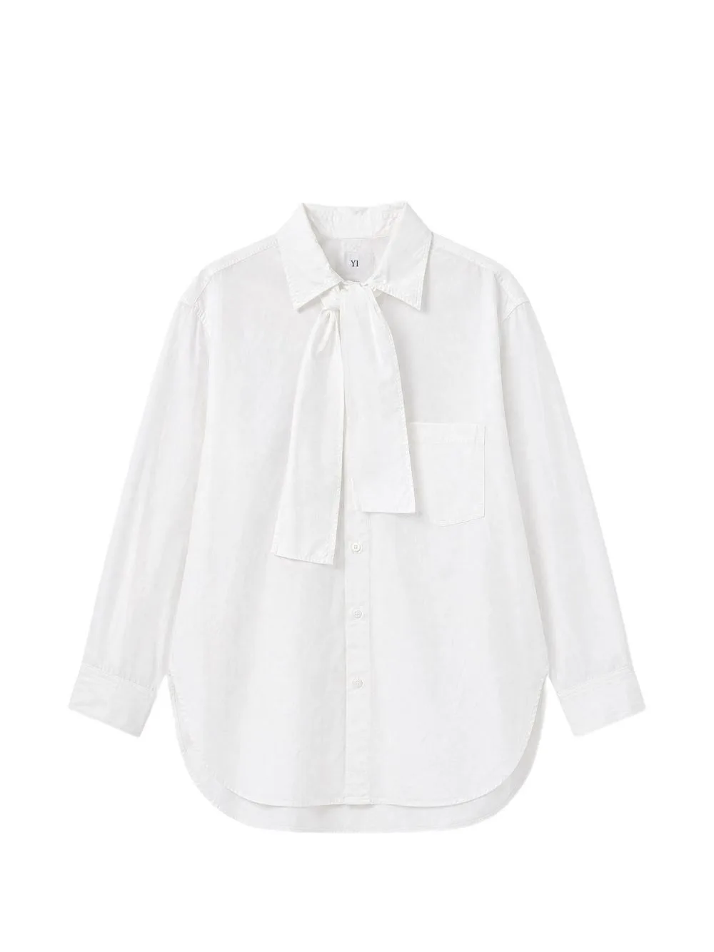 Bow-Detail Long-Sleeve Shirt by Y's