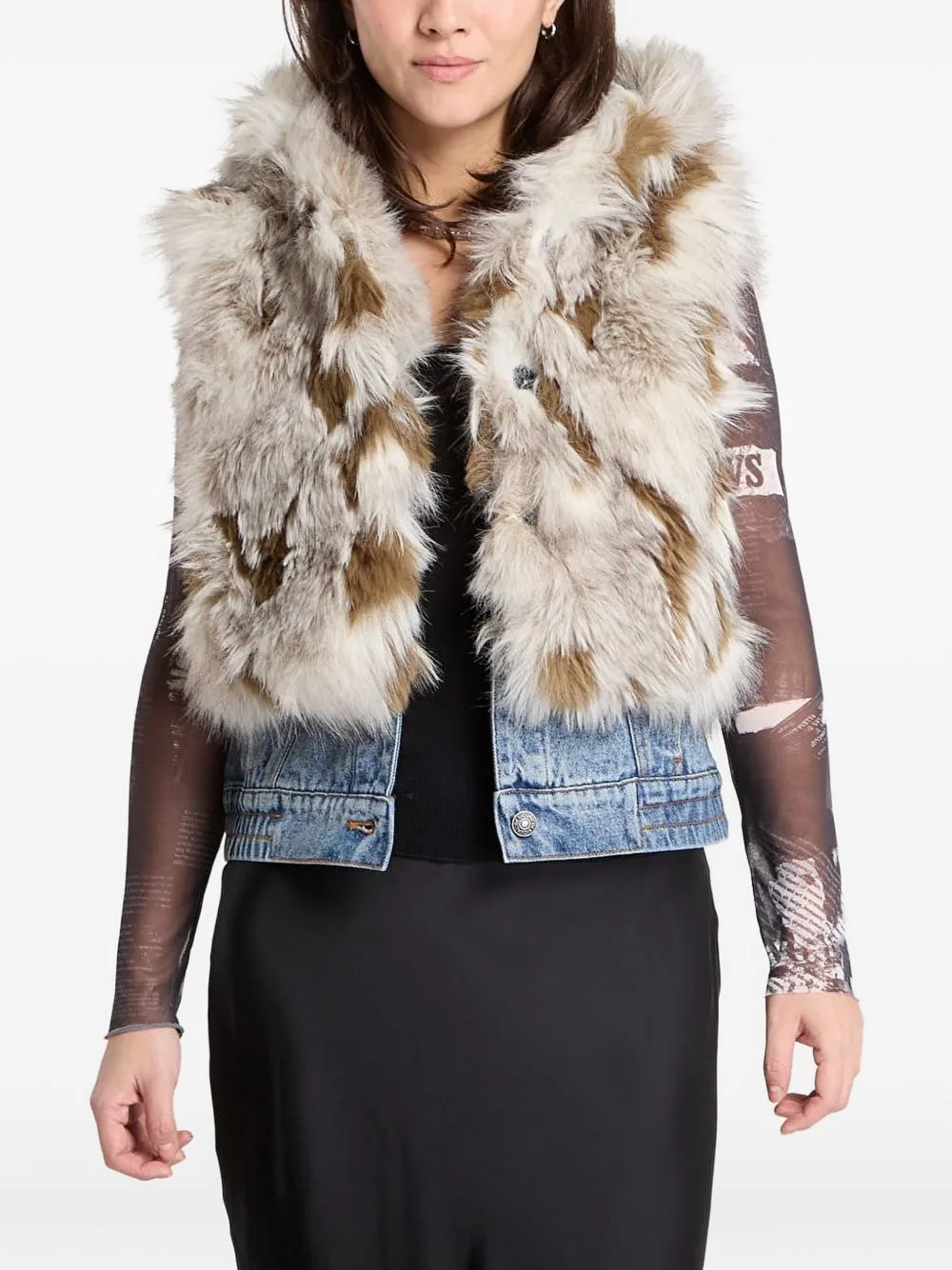 Faux-Fur Panelled Gilet by Desigual