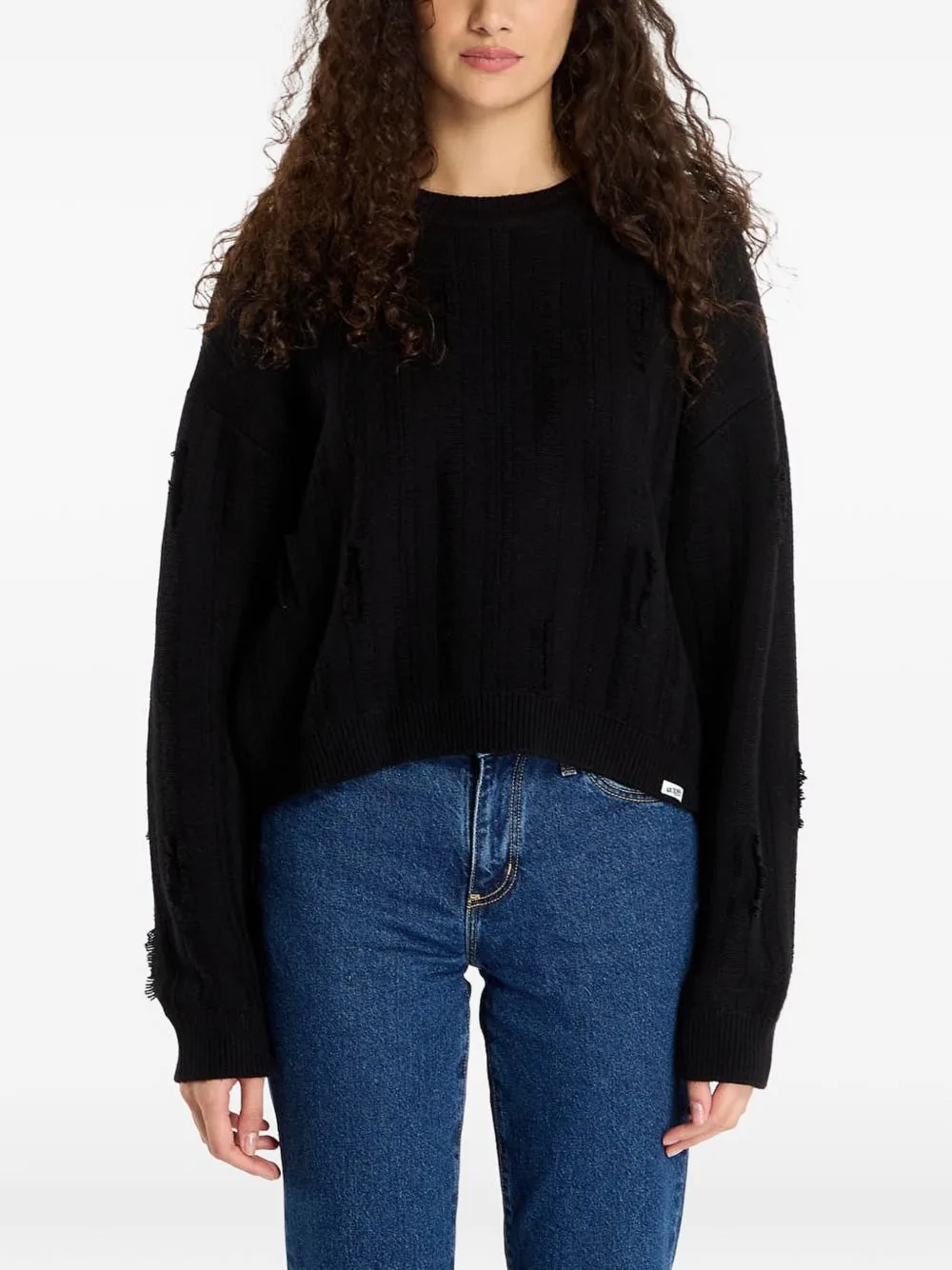 Originals Eco Distressed Cotton Sweater by GUESS USA