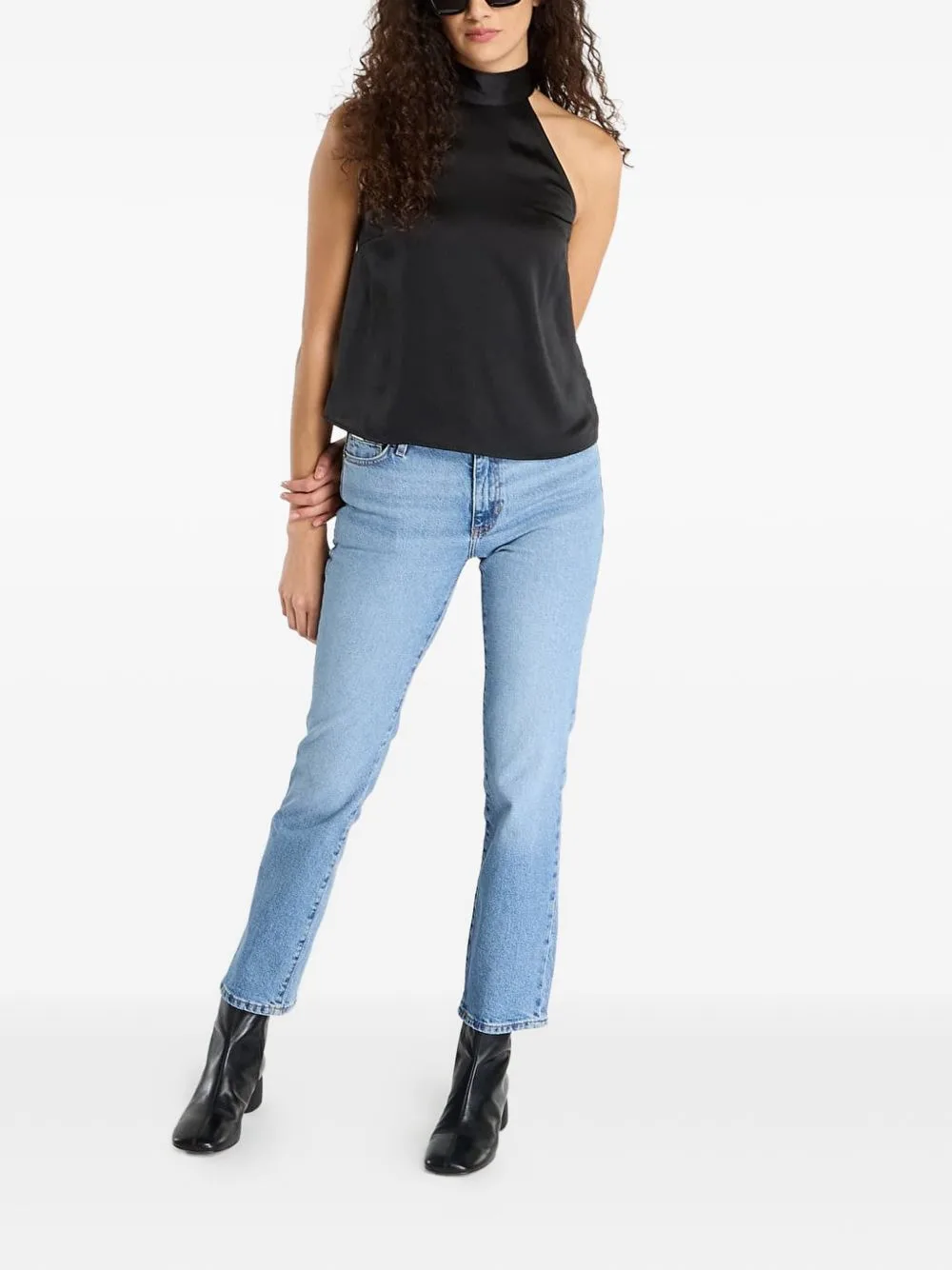 Sarheos Halterneck Satin Top by SAMSOE SAMSOE