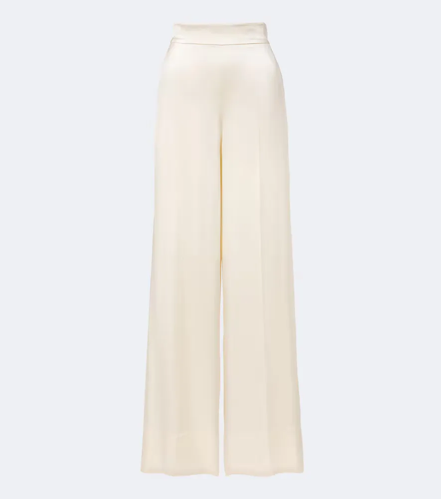 Dijon Silk Satin Wide-Leg Pants by Joseph