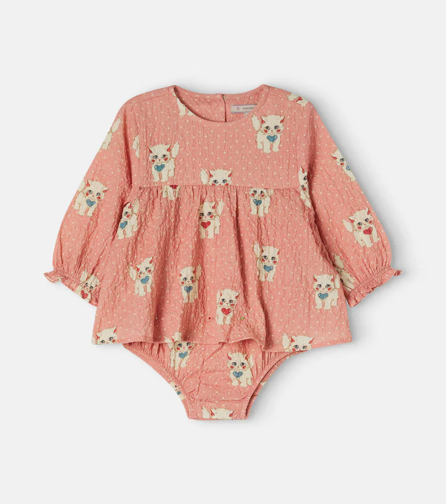 Elin Printed Cotton Seersucker Playsuit by Konges Slojd