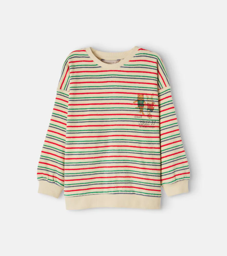 Itty Striped Cotton Terry Sweatshirt by Konges Slojd