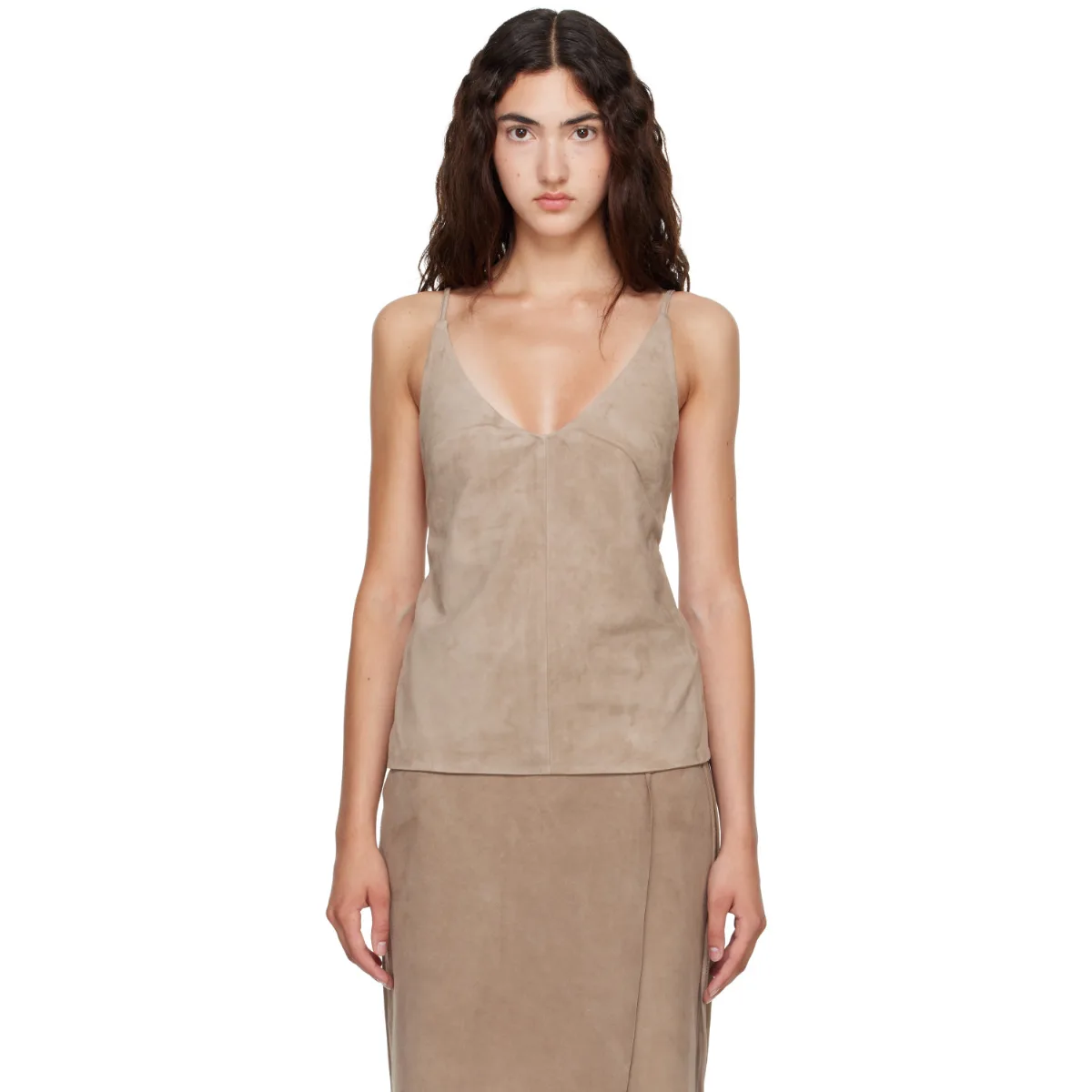 Suede Low Back Tie Top by St. Agni