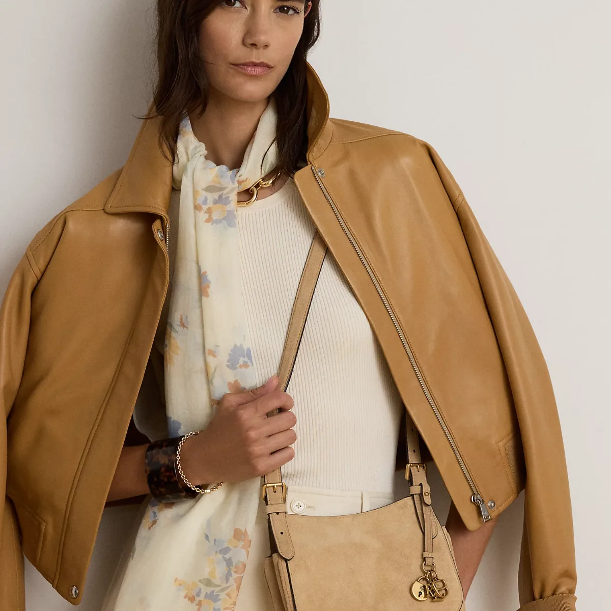 Medium Marcy Suede Crossbody Bag by Lauren Ralph Lauren