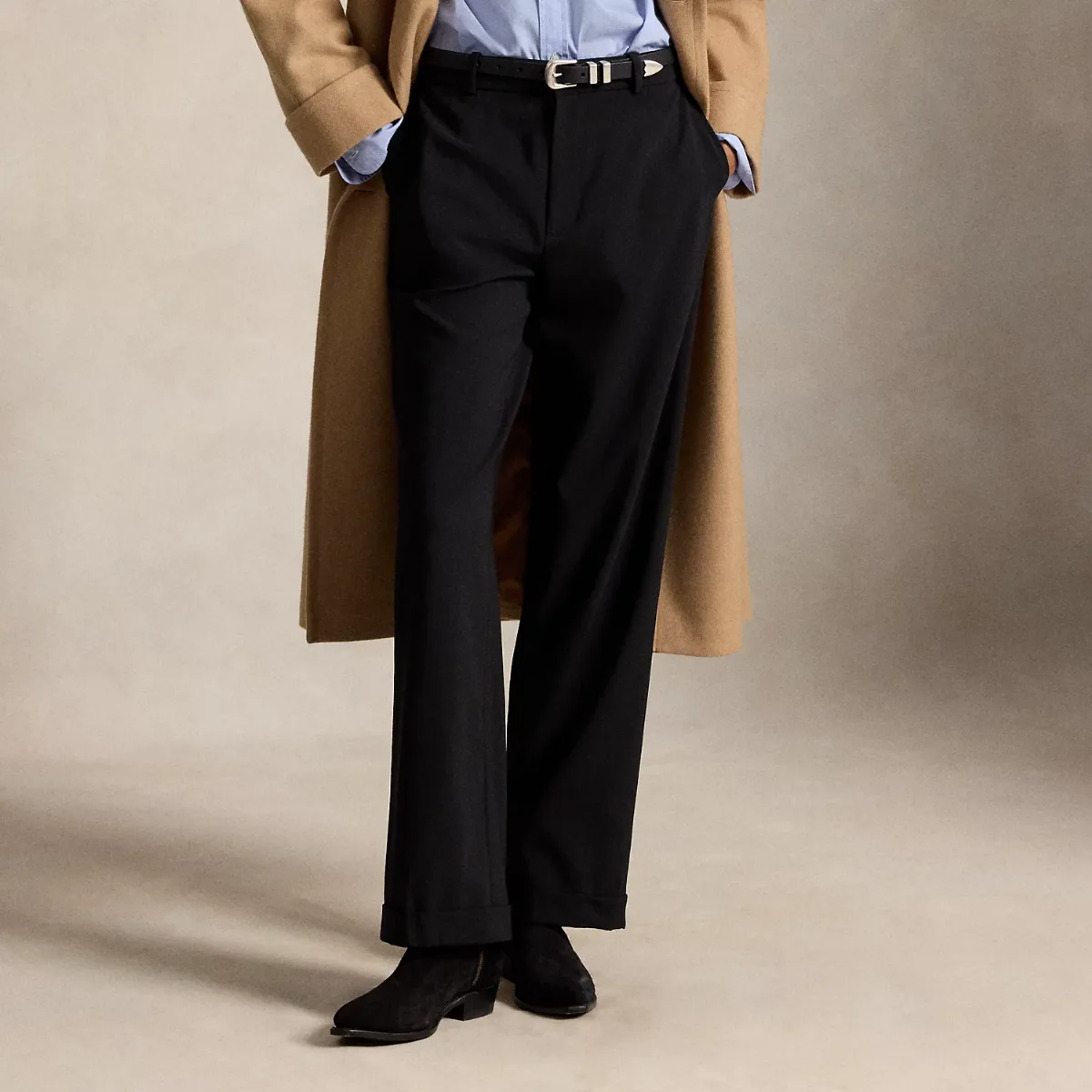 Stretch-Wool Relaxed Straight Trouser by Polo Ralph Lauren