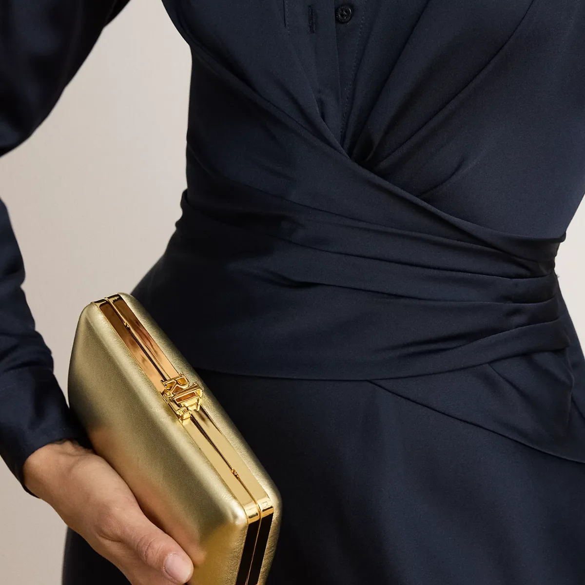 Small Franki Metallic Nappa Clutch