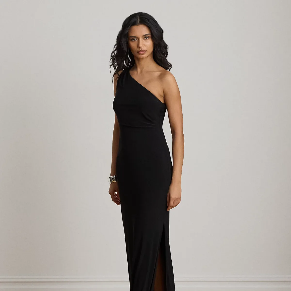 Stretch Jersey One-Shoulder Gown by Lauren Ralph Lauren