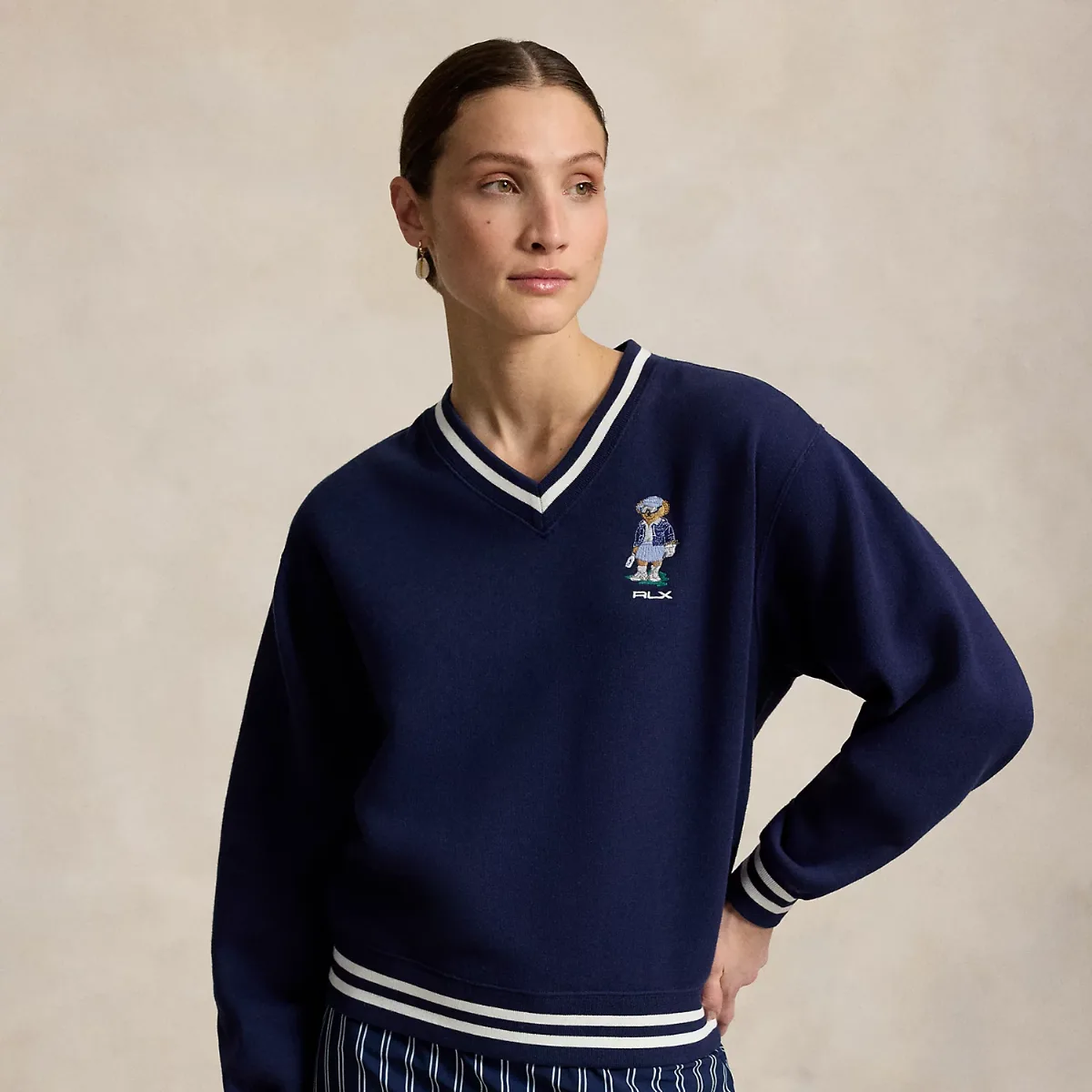 Polo Bear Fleece V-Neck by Ralph Lauren RLX