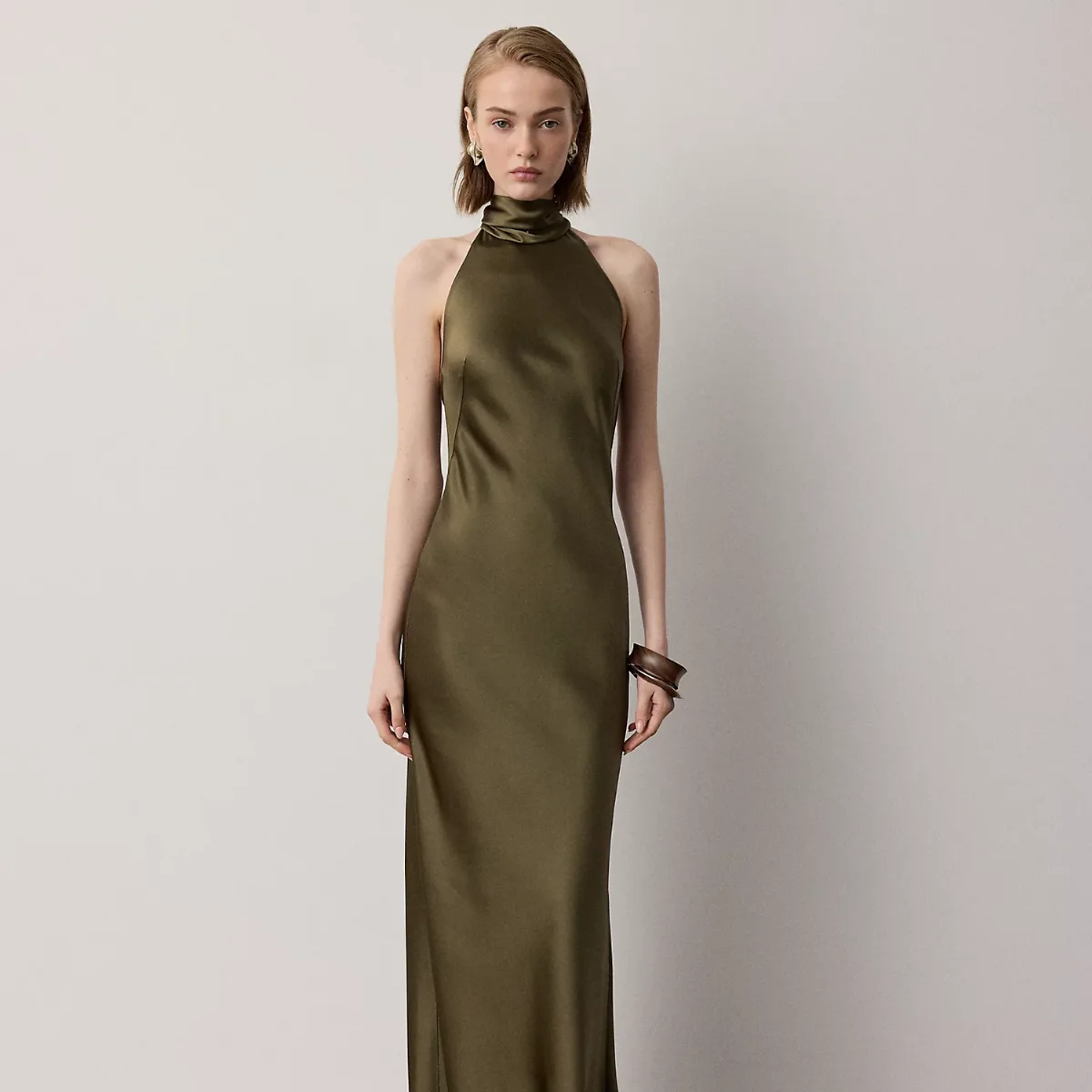 Chilton Satin Evening Dress by Ralph Lauren Collection
