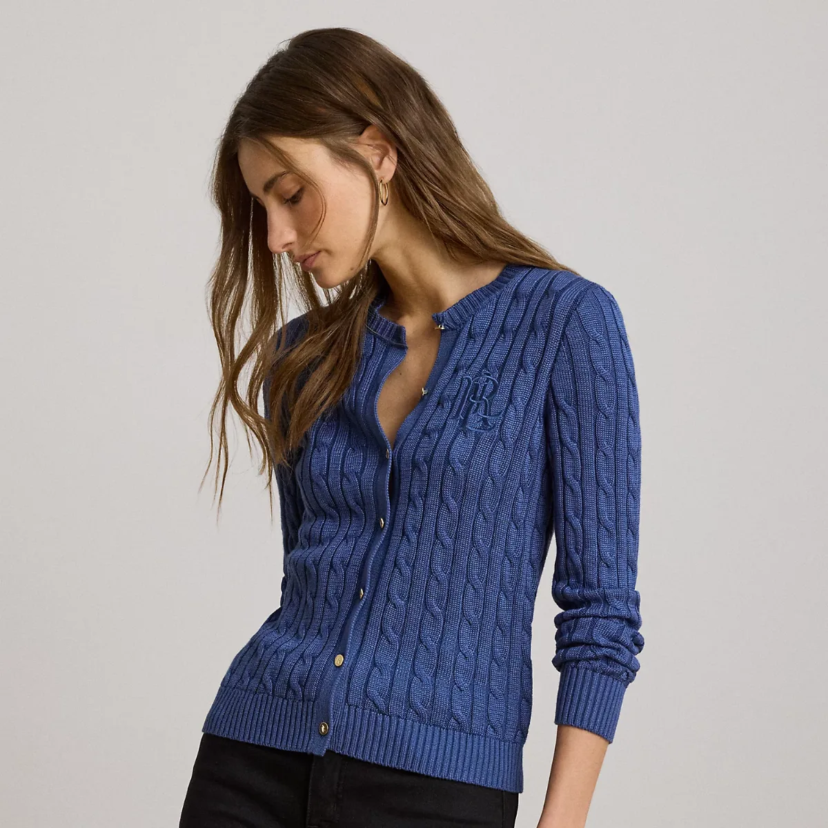 Cable-Knit Cotton-Blend Cardigan