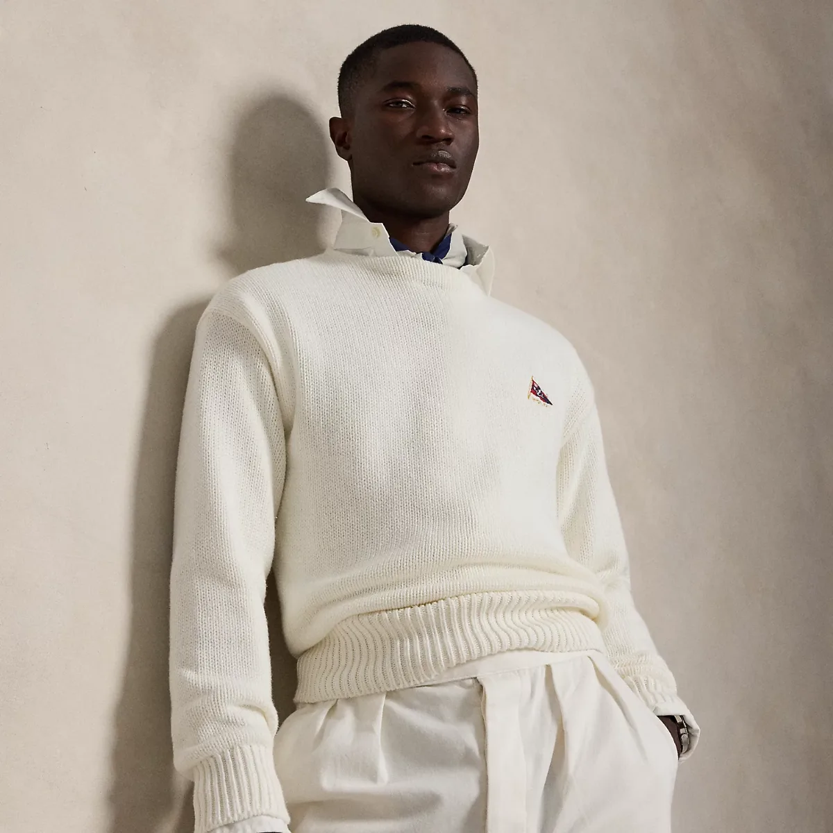 Relaxed Fit Embroidered Cotton Jumper