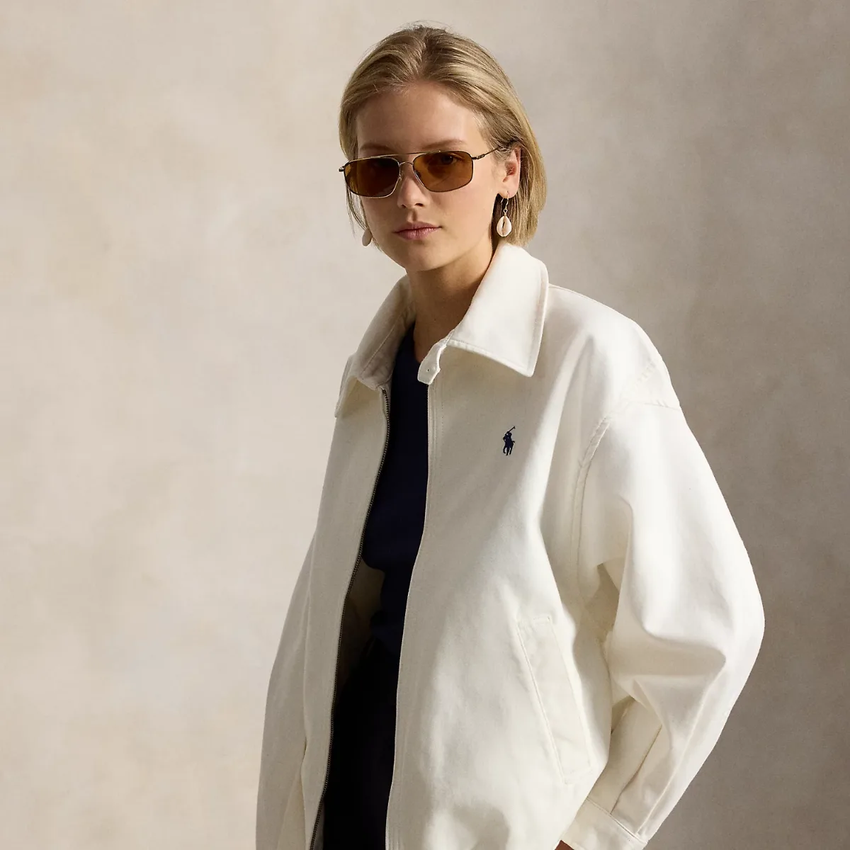 Oversize Cotton Windbreaker by Polo Ralph Lauren
