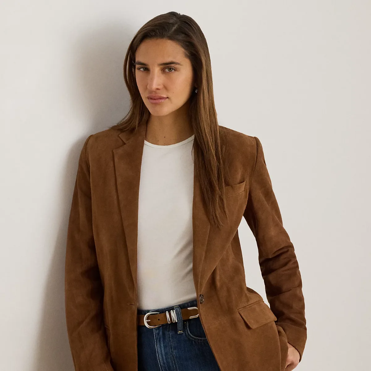 Goat-Suede Blazer by Lauren Ralph Lauren