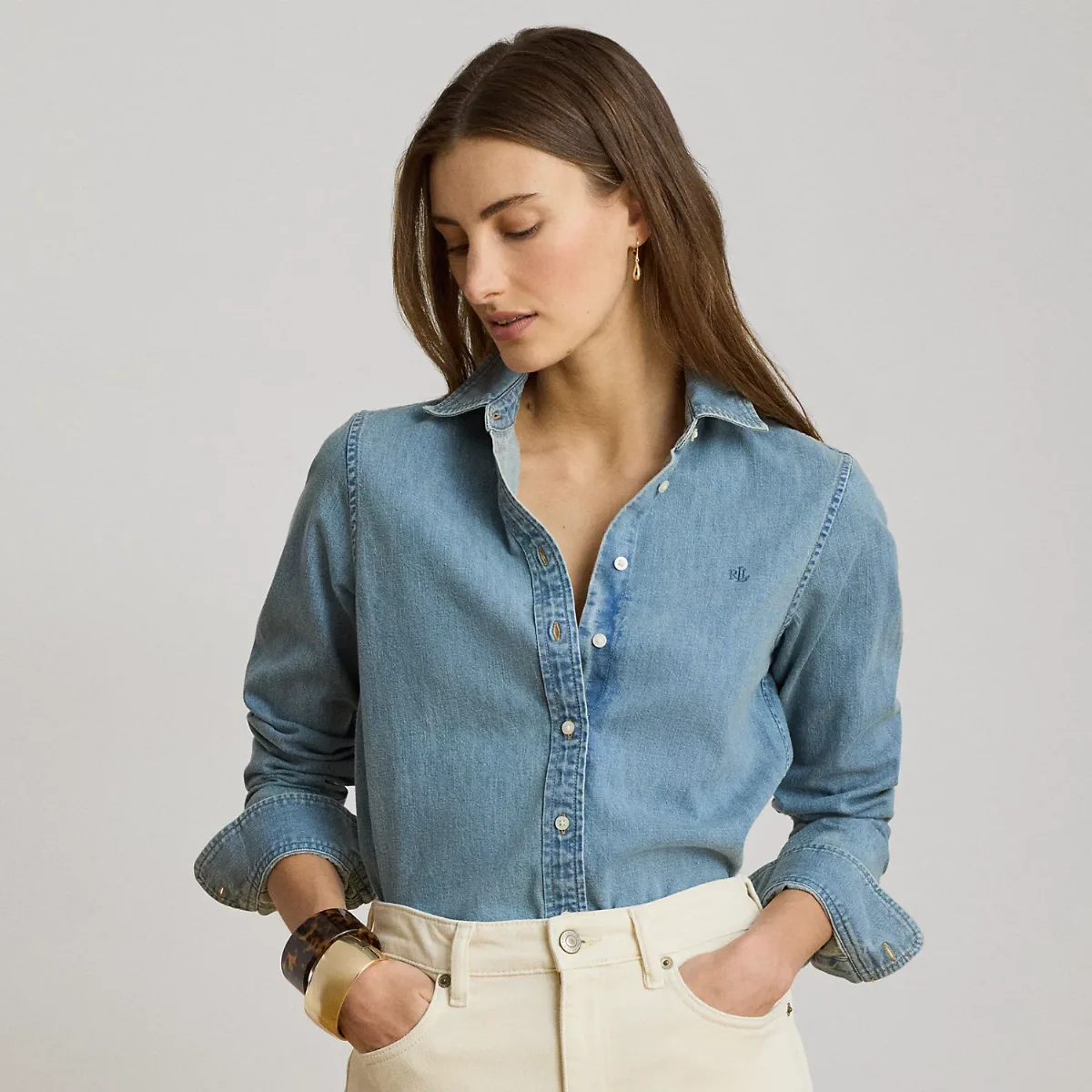 Classic Fit Denim Shirt by Lauren Ralph Lauren