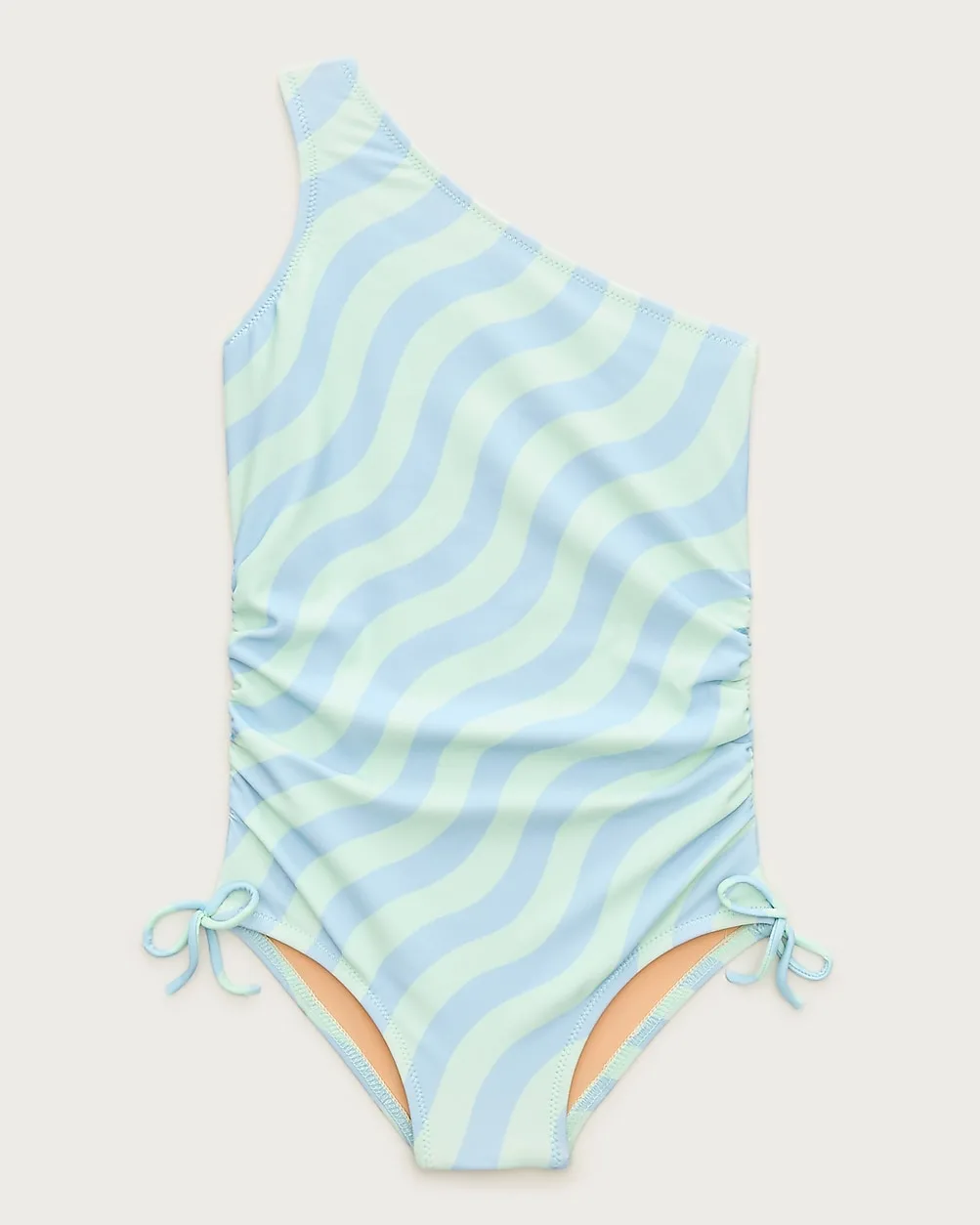Ruched One-Shoulder One-Piece Swimsuit by J.Crew