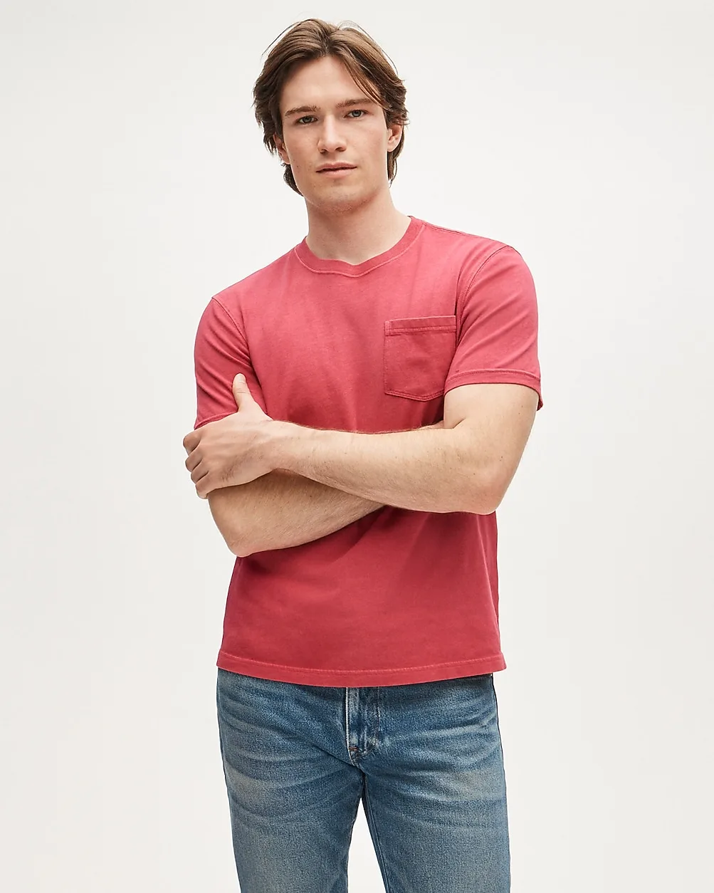 Vintage-Wash Cotton Pocket T-Shirt by J.Crew