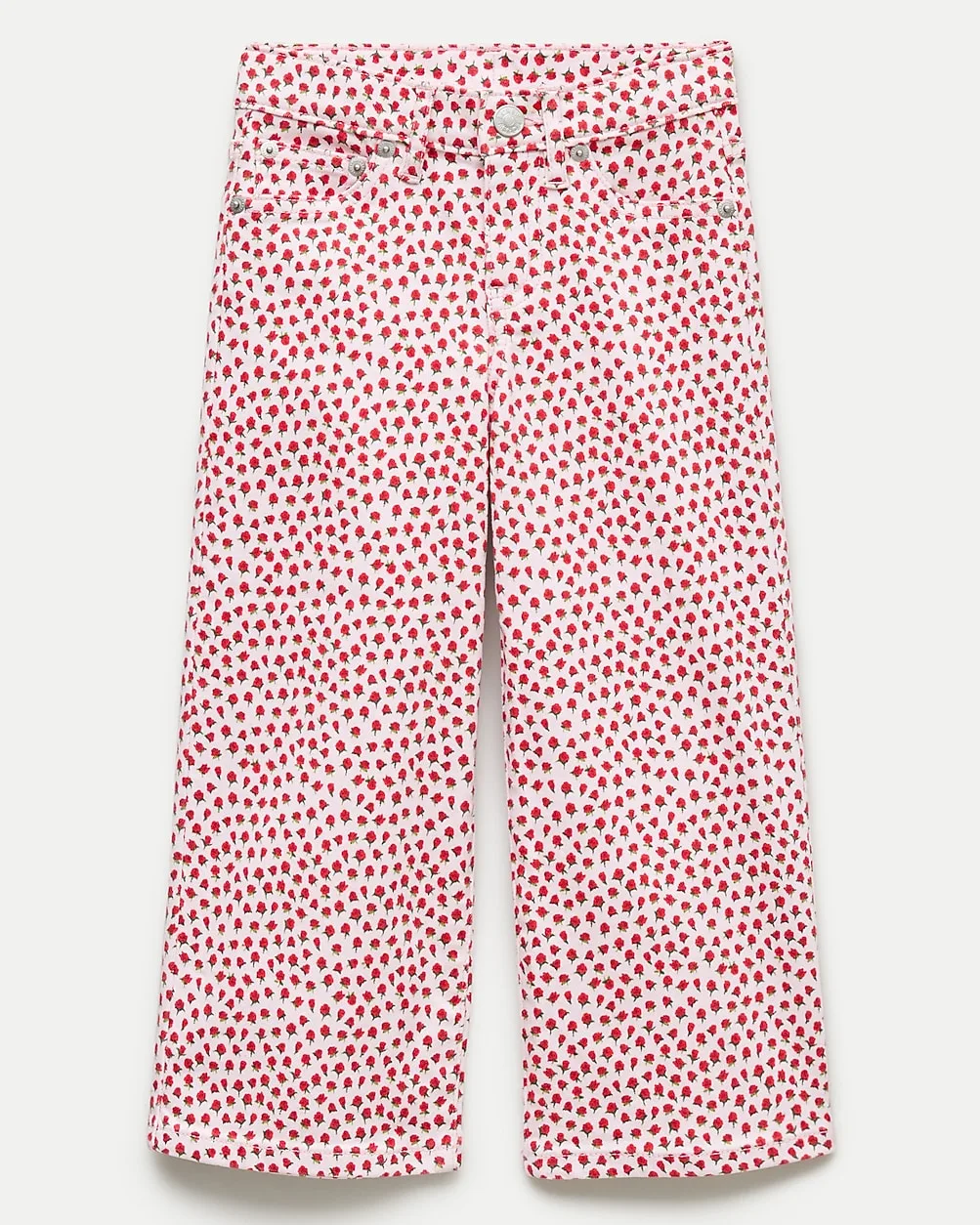 Relaxed Wide-Leg Jean in Rosette Print by J.Crew