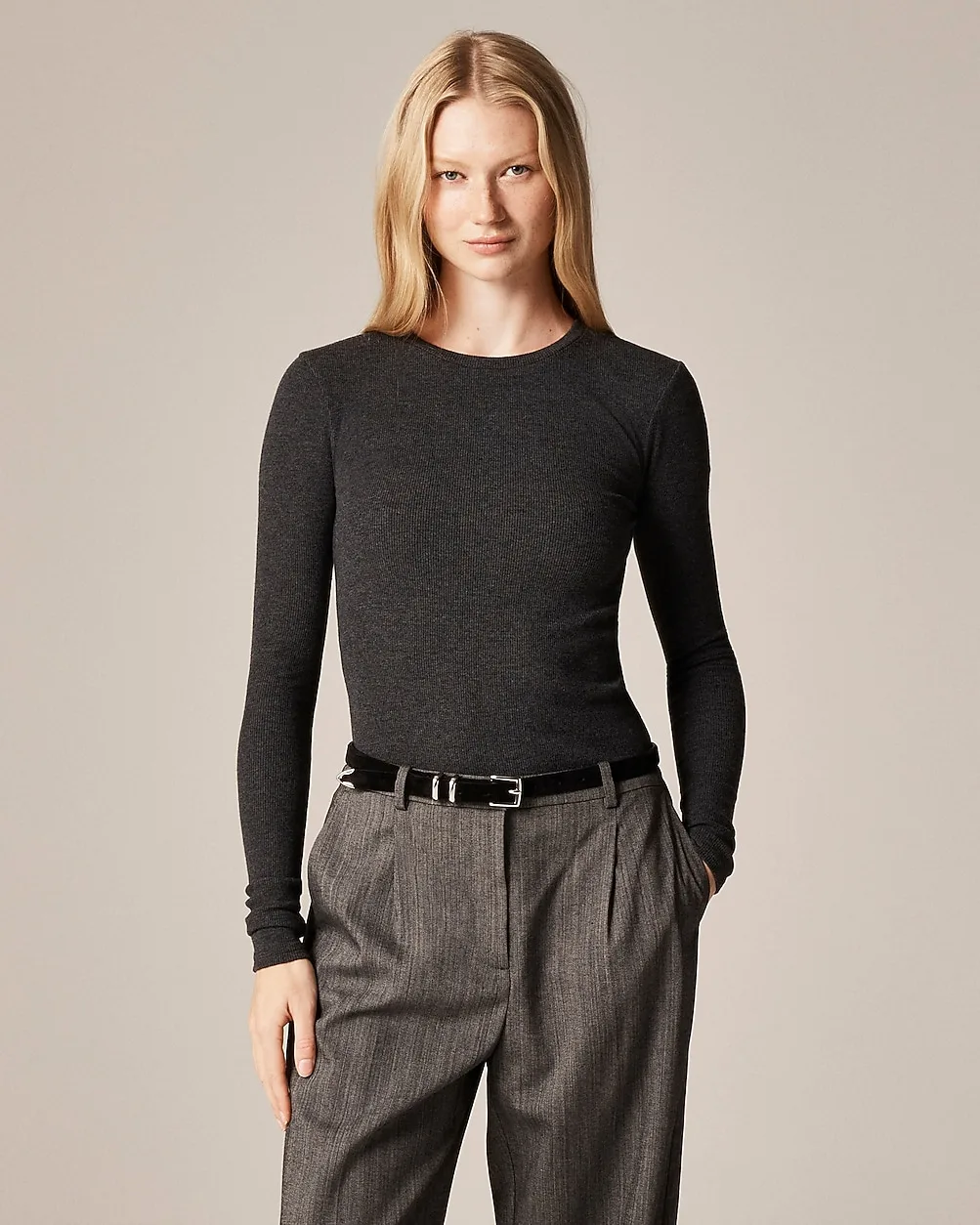 Perfect Rib Long-Sleeve T-Shirt by J.Crew