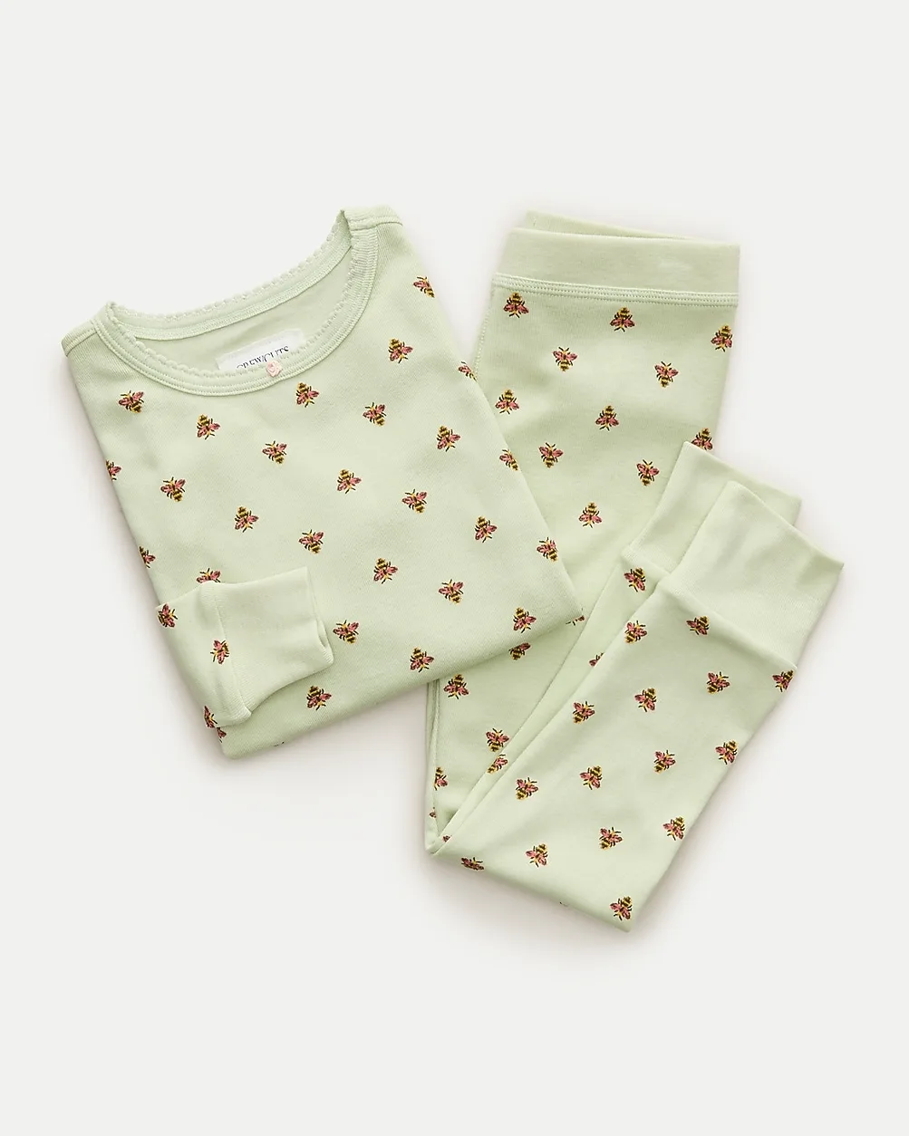 Long-Sleeve Cotton Pajama Set in Prints by J.Crew
