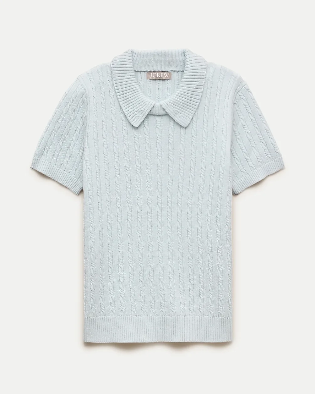 Cable-Knit Sweater-Polo in Merino Wool by J.Crew