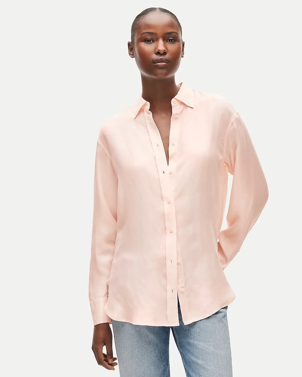 Esme Button-Up Shirt in Cupro Blend