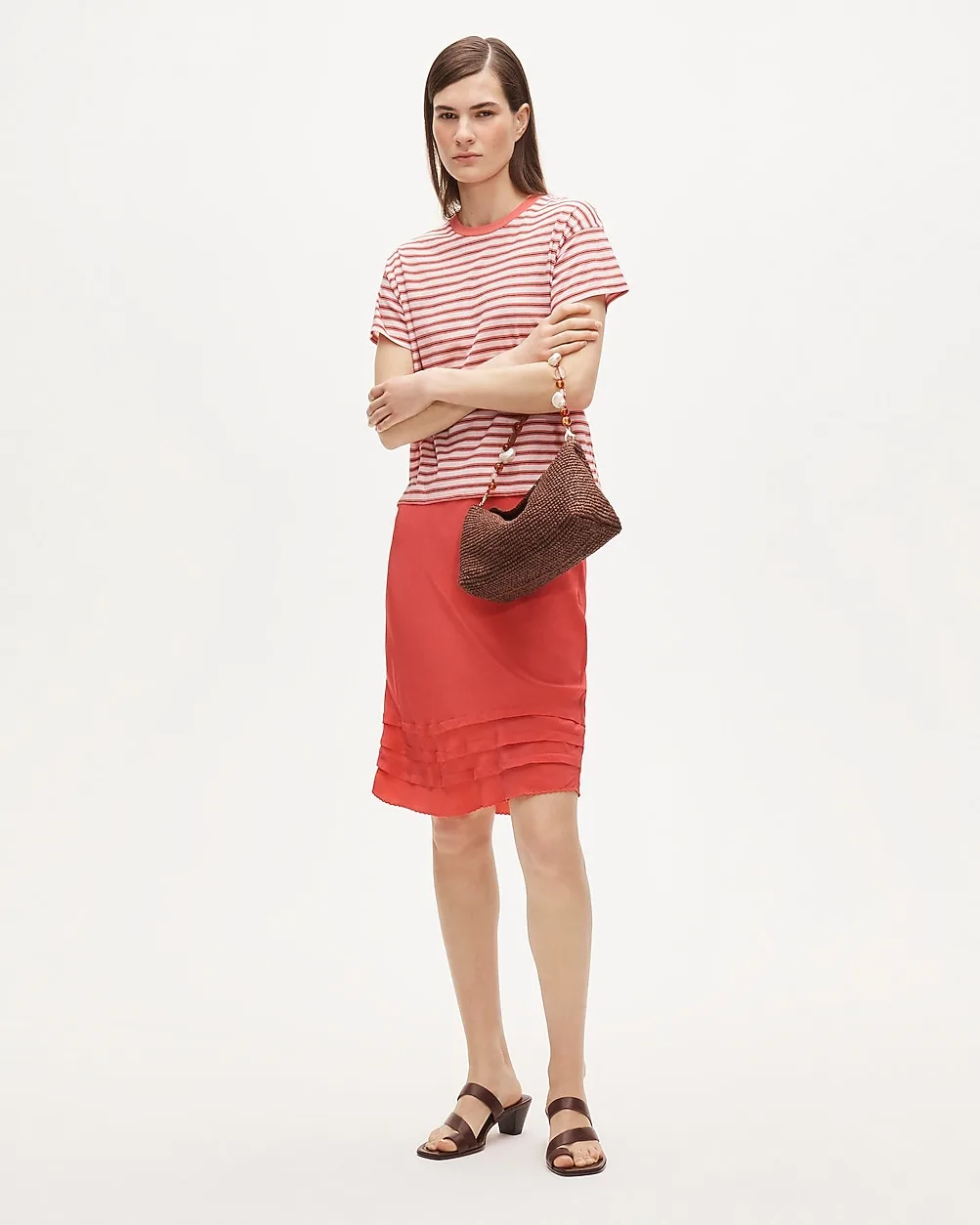 Ruffle-Trim Slip Skirt in Crepe De Chine by J.Crew