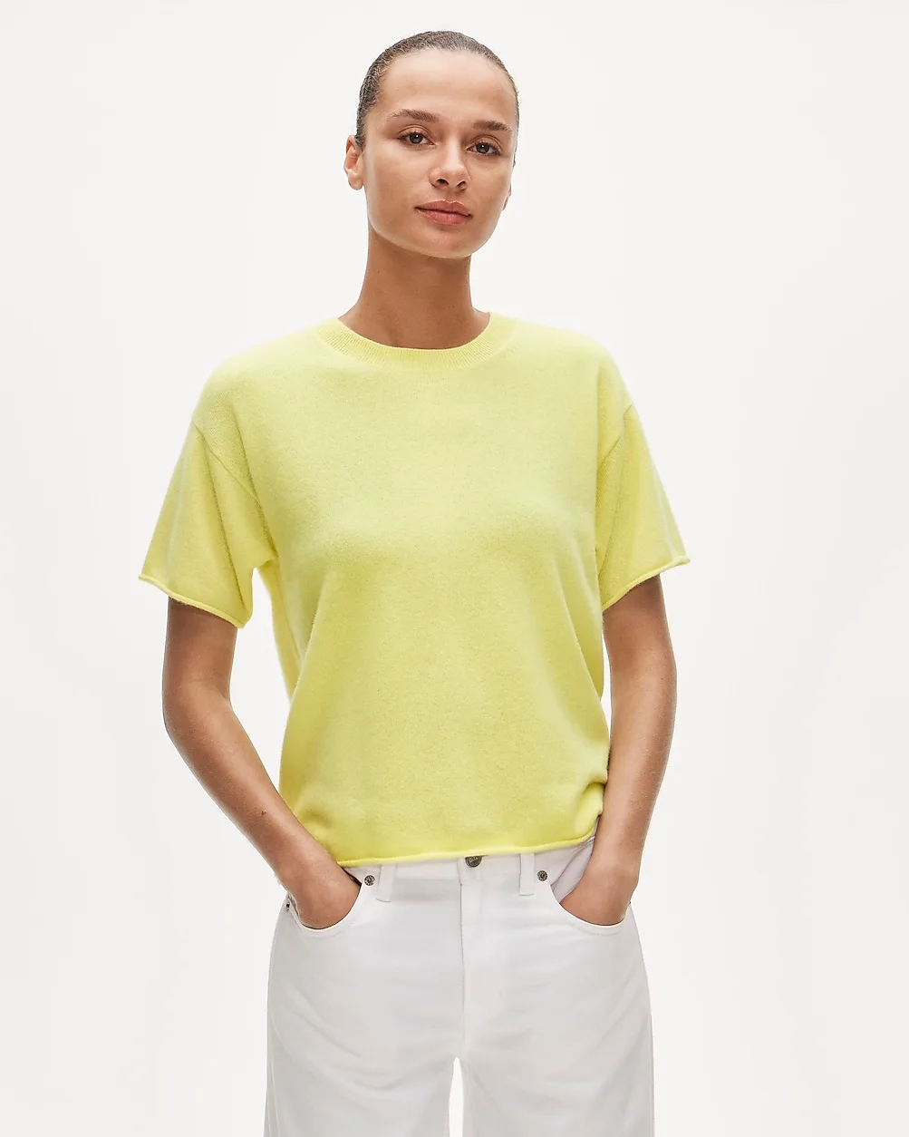 Rolled Cashmere Relaxed Sweater-Tee by J.Crew